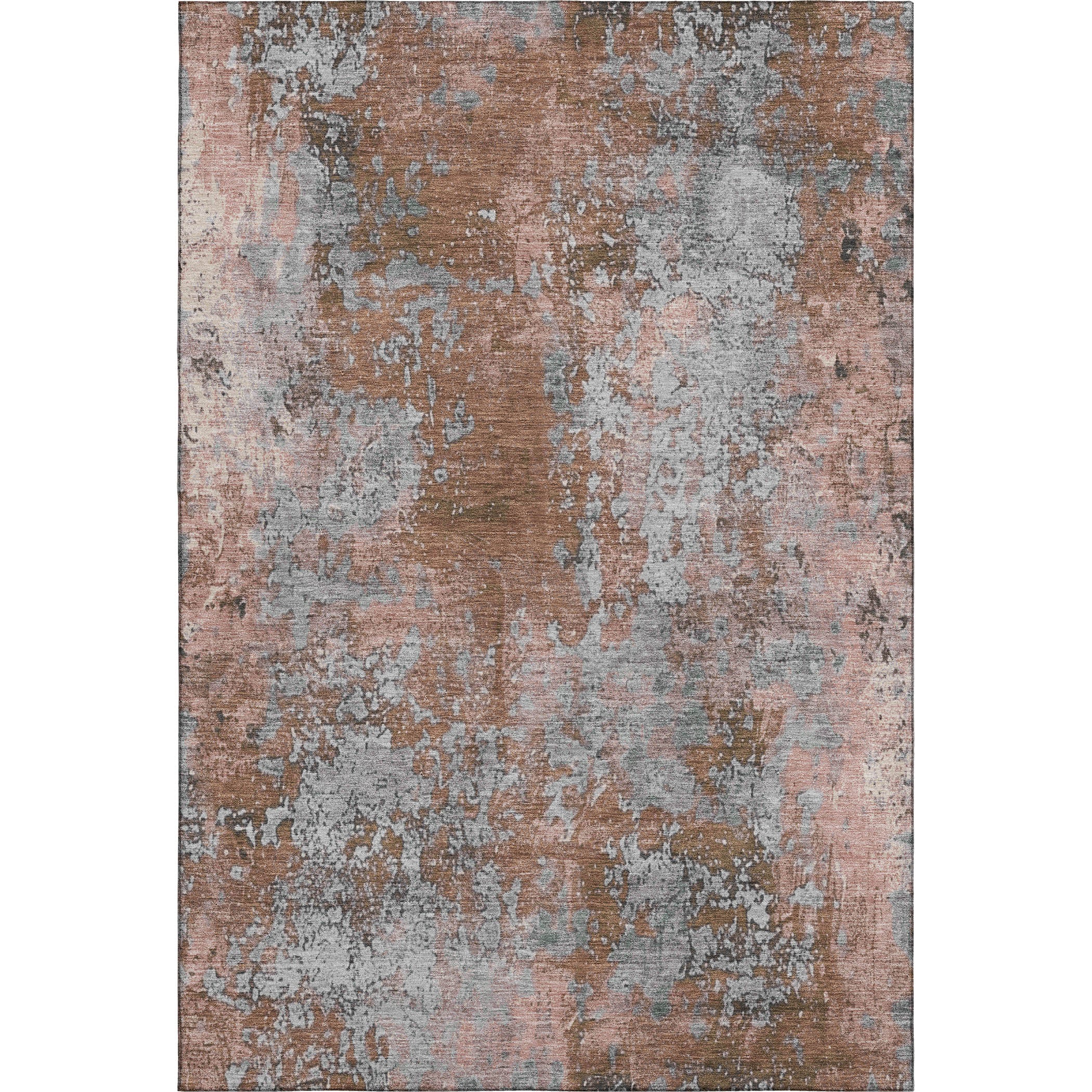 Salzburg Machine Washable Transitional Paprika Orange Rug 2'6" x 3'10" #shape_Rectangle
