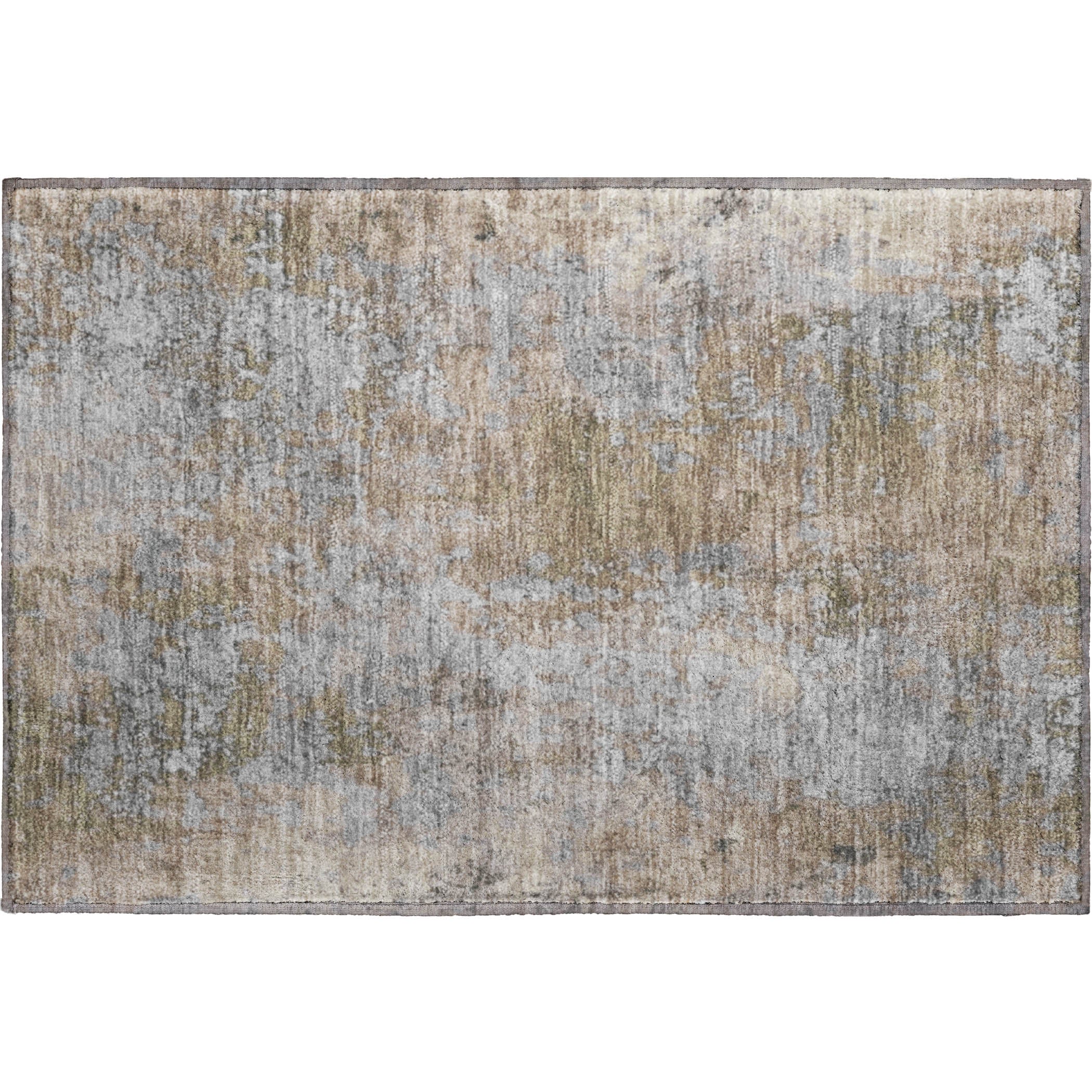 Salzburg Machine Washable Transitional Taupe Brown Rug 1'8" x 2'6" #shape_Rectangle