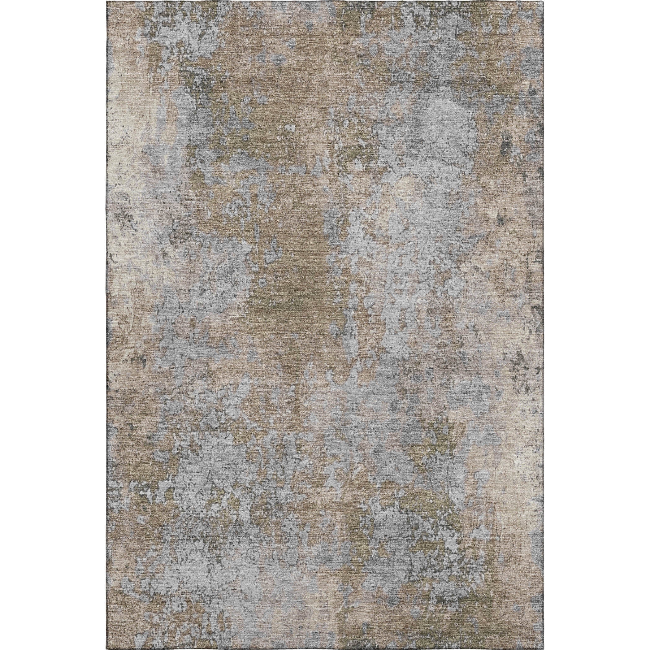 Salzburg Machine Washable Transitional Taupe Brown Rug 2'6" x 3'10" #shape_Rectangle