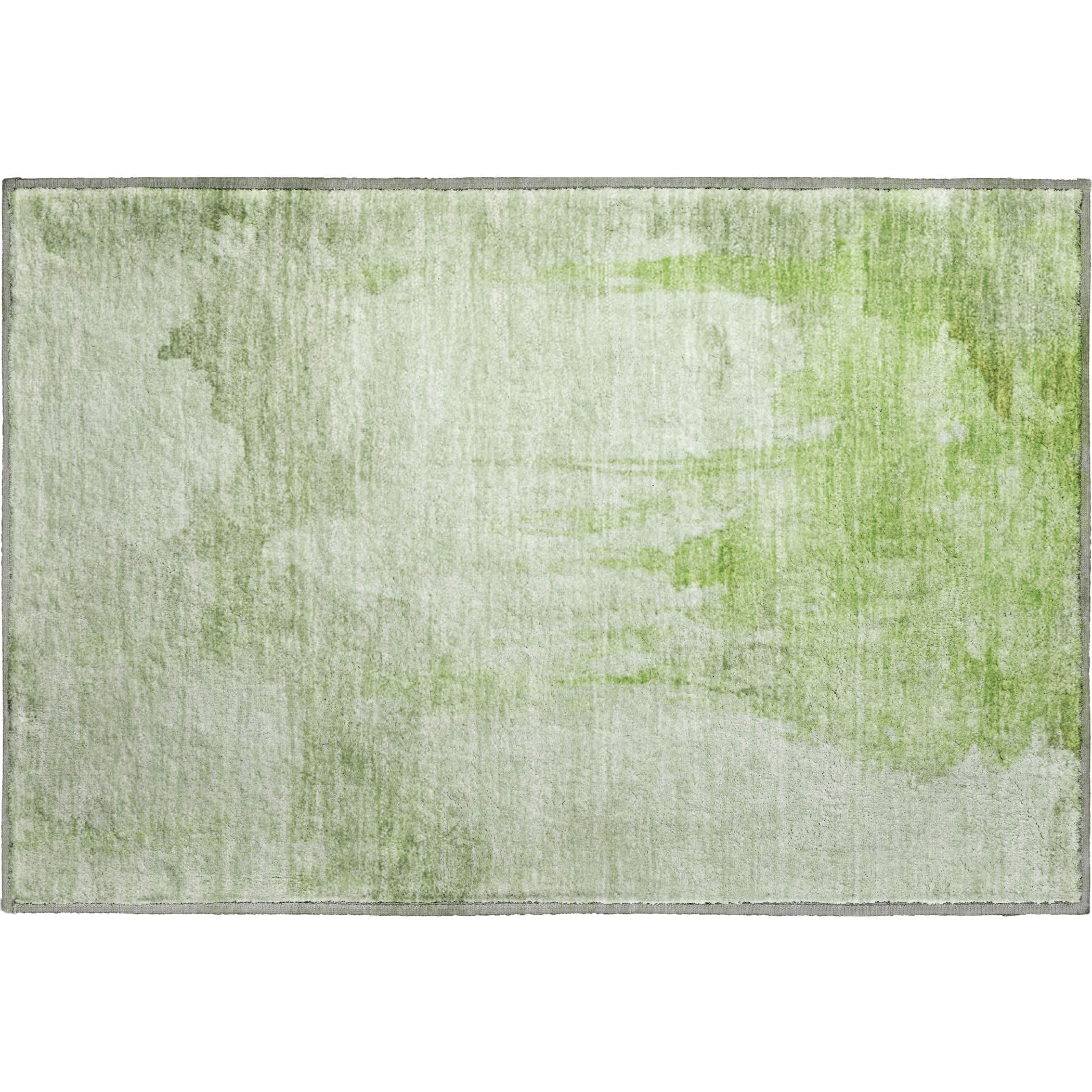 Florence Machine Washable Transitional Aloe Green Rug 1'8" x 2'6" #shape_Rectangle