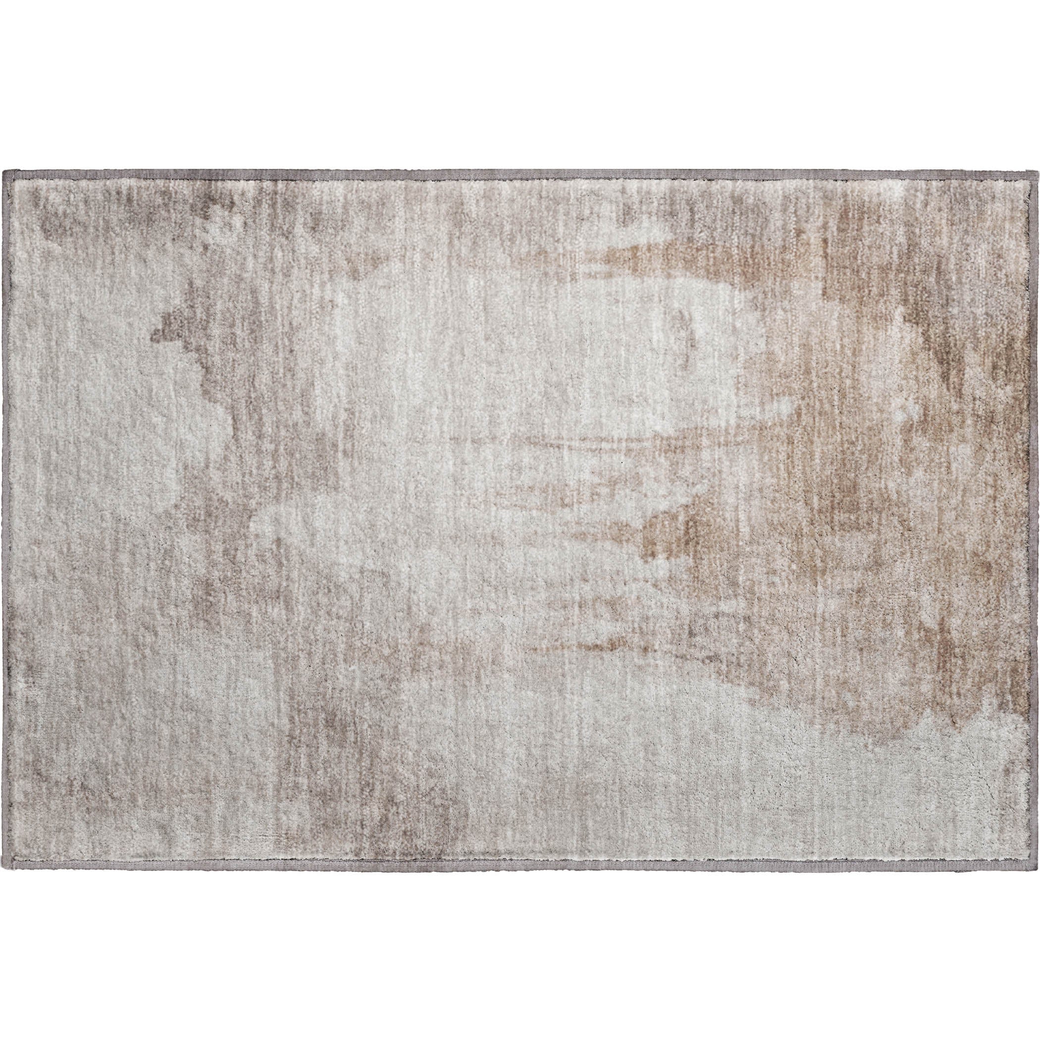 Florence Machine Washable Transitional Taupe Brown Rug 1'8" x 2'6" #shape_Rectangle