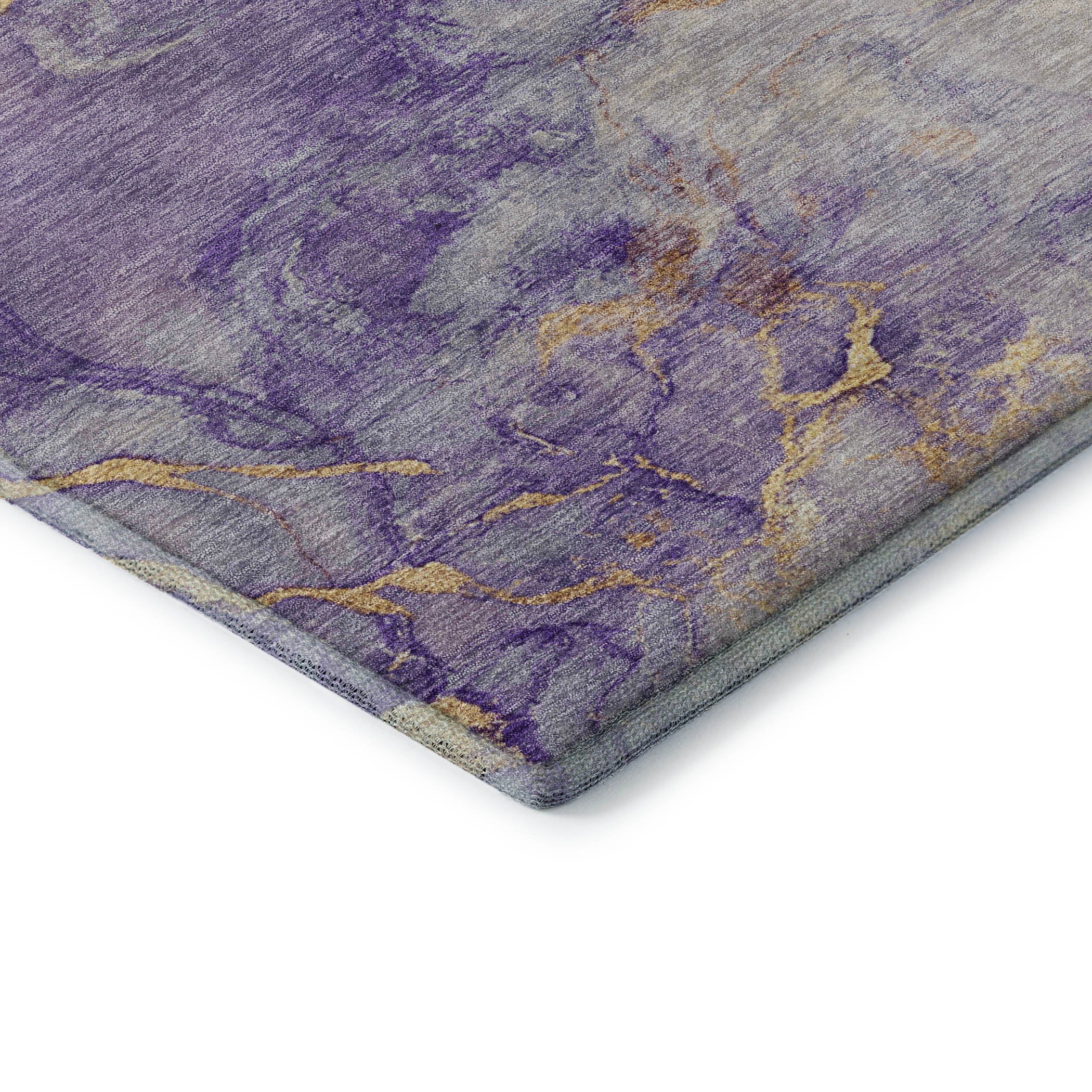 Florence Machine Washable Transitional Purple Rug 1'8" x 2'6" #shape_Rectangle