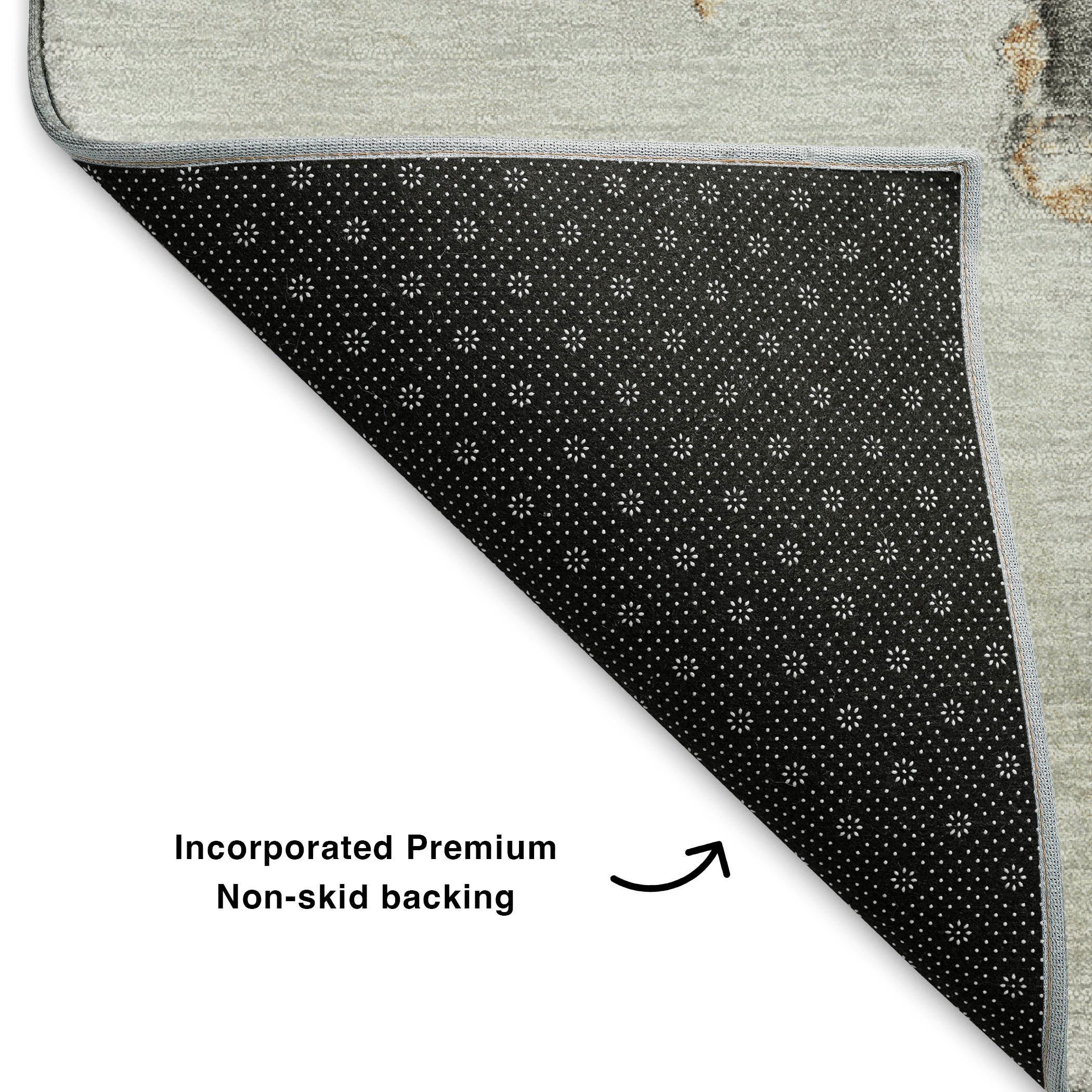 Kotor Machine Washable Transitional Gray Rug 1'8" x 2'6" #shape_Rectangle