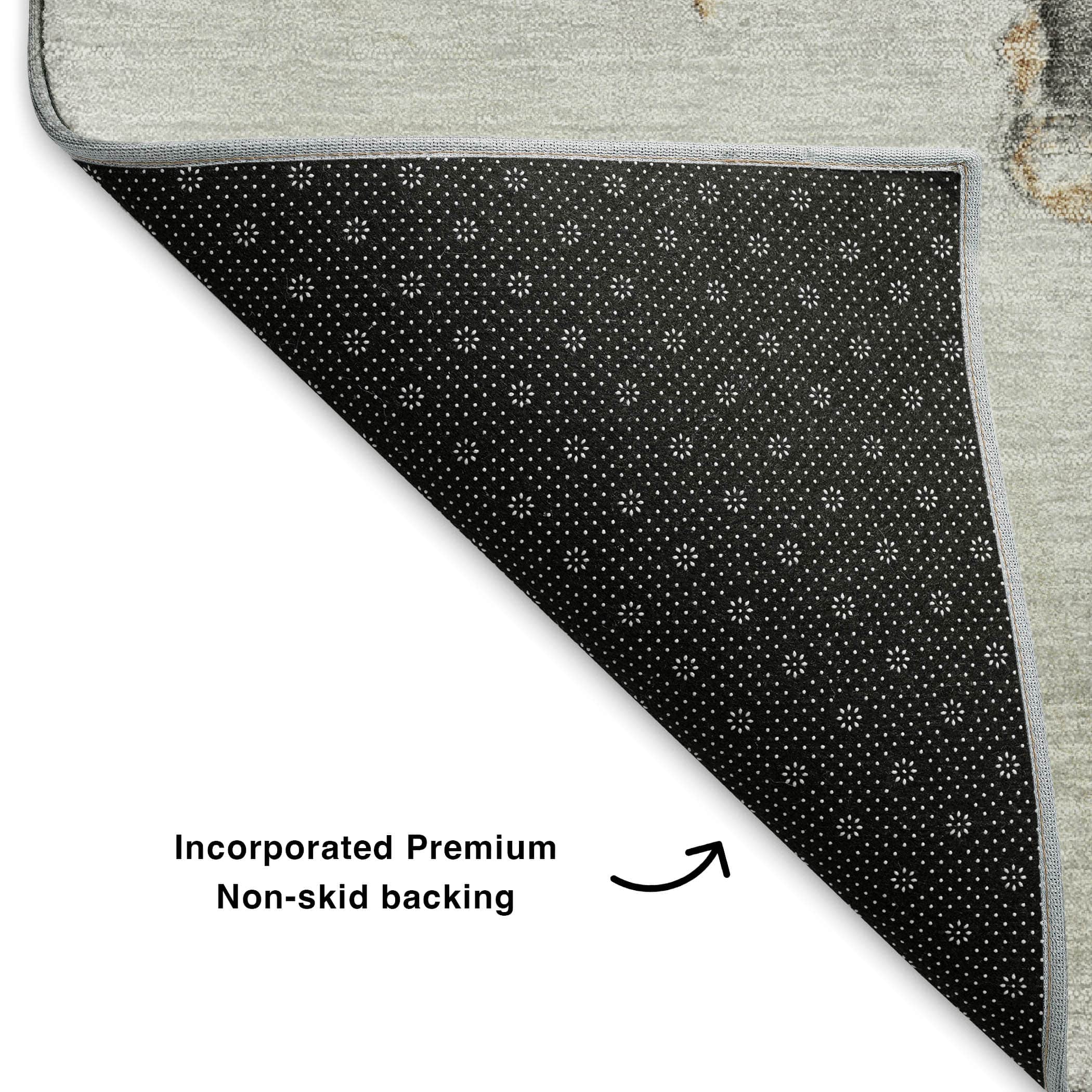 Kotor Machine Washable Transitional Gray Rug 1'8" x 2'6" #shape_Rectangle