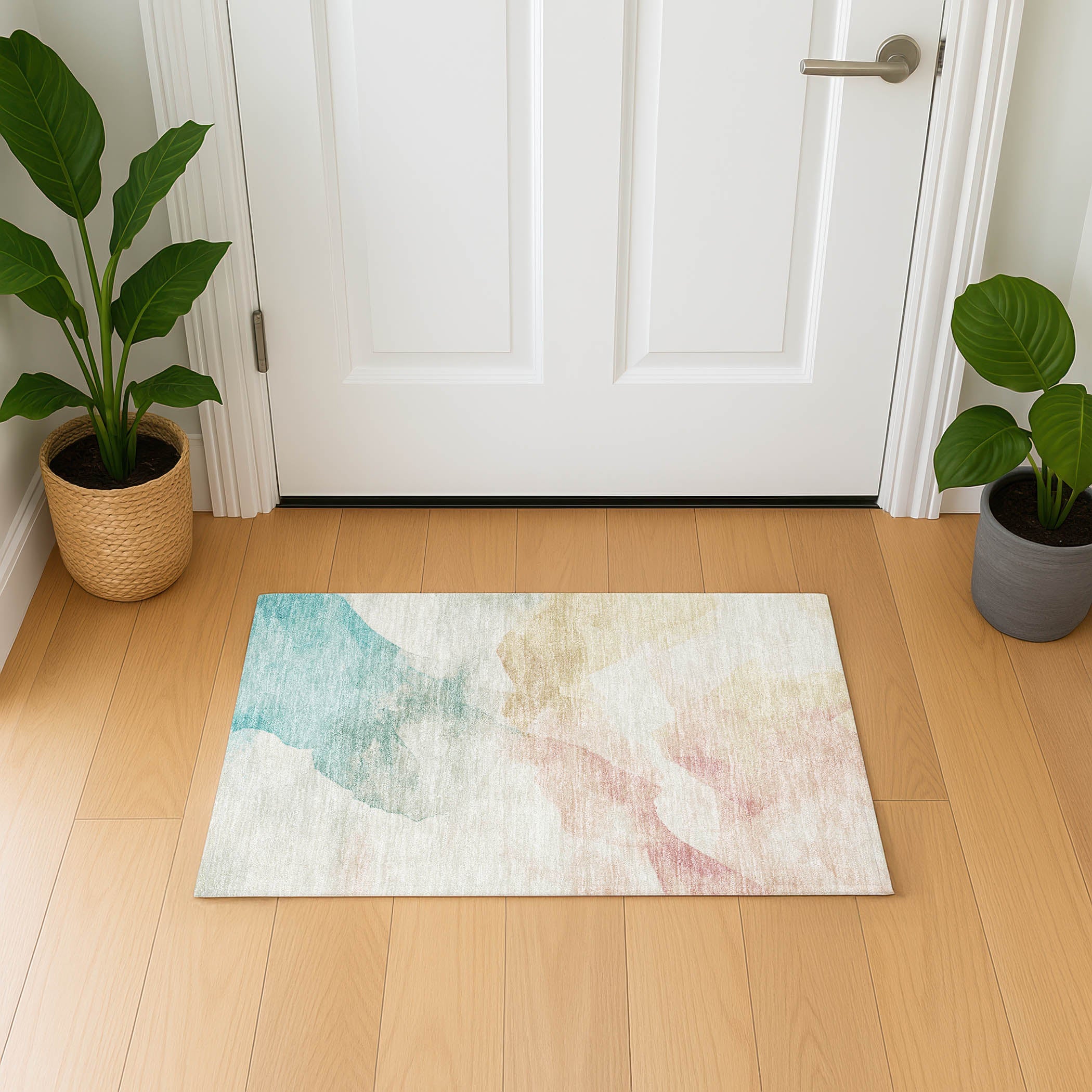 Cairo Machine Washable Transitional Pearl Ivory Rug 1'8" x 2'6" #shape_Rectangle