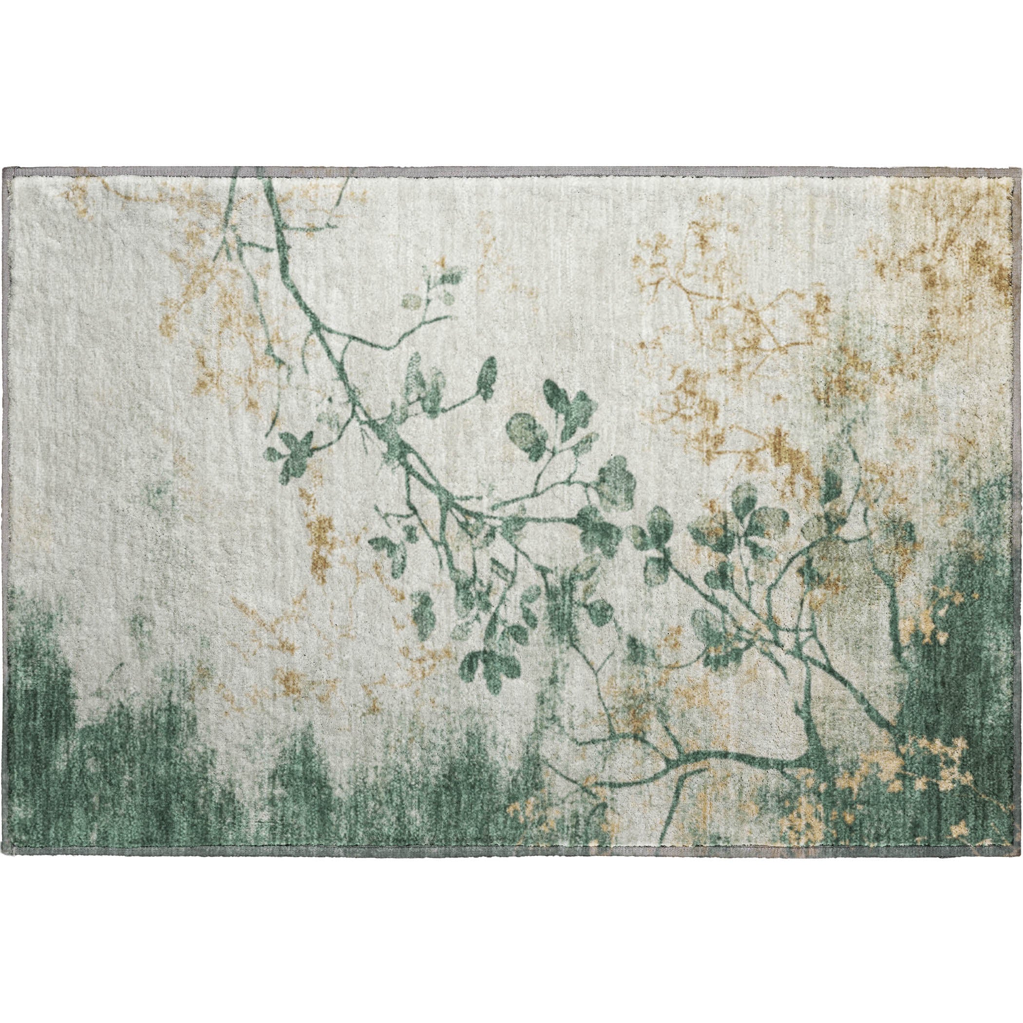 Jaipur Machine Washable Transitional Emerald Green Rug 1'8" x 2'6" #shape_Rectangle