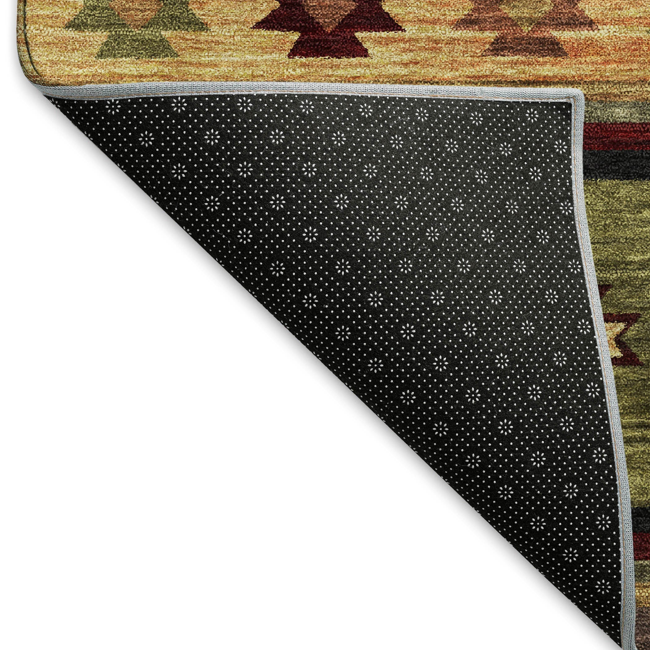 Siena Machine Washable Southwest Green Rug 1'8" x 2'6" #shape_Rectangle