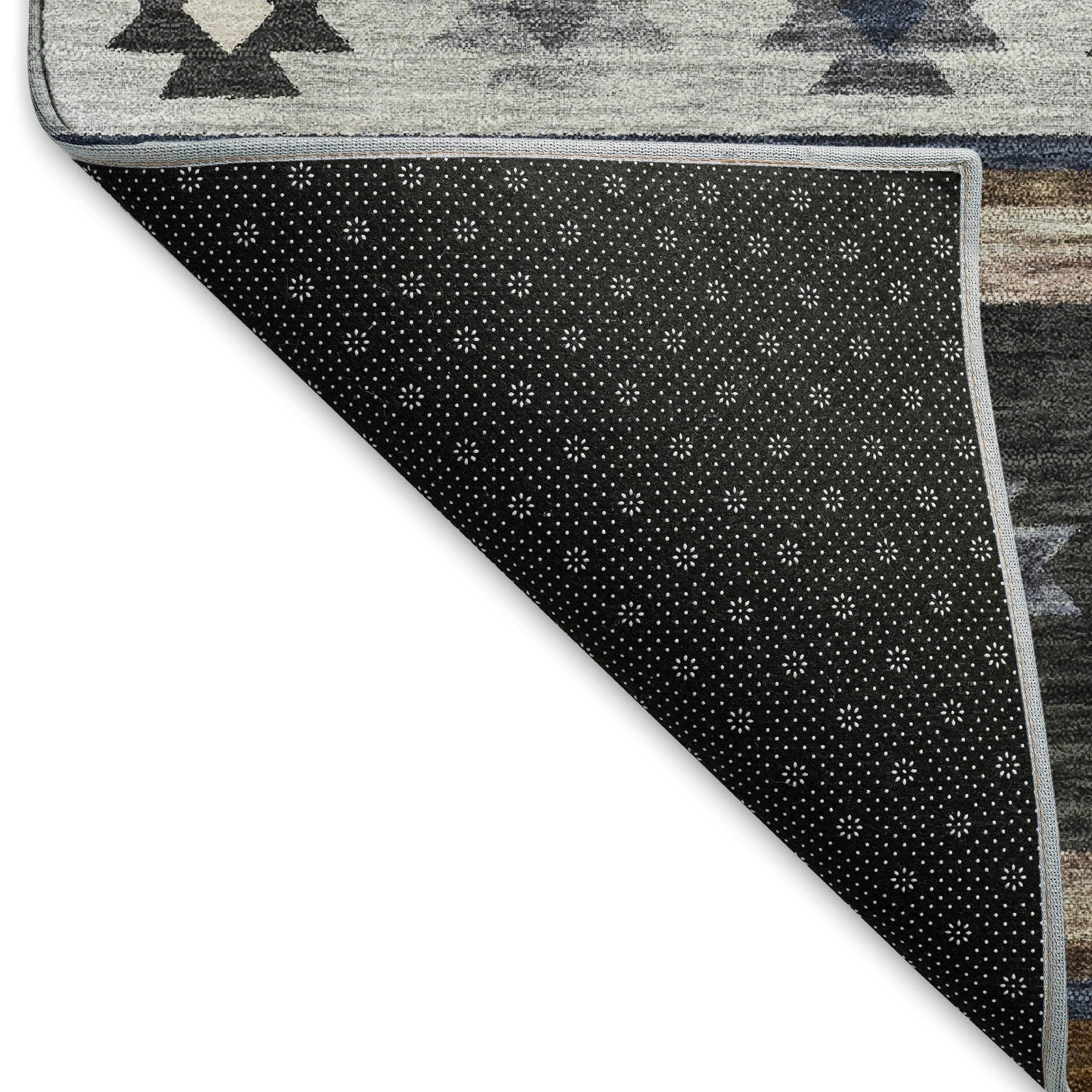 Siena Machine Washable Southwest Midnight Black Rug 1'8" x 2'6" #shape_Rectangle