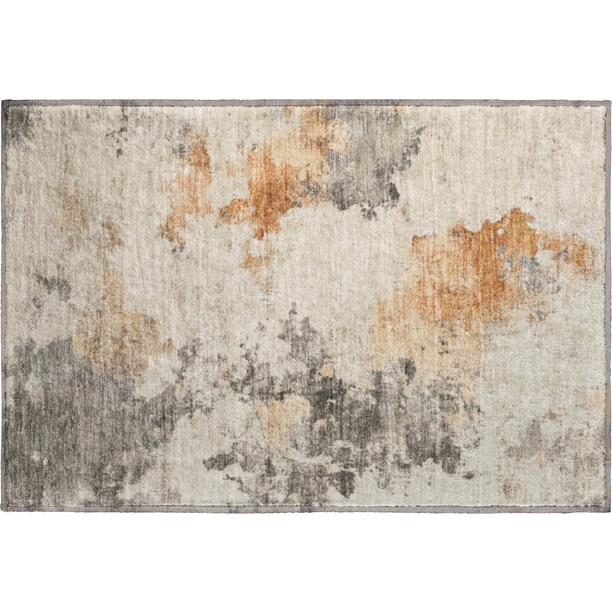 Luang Prabang Machine Washable Transitional Rust Orange Rug 1'8" x 2'6" #shape_Rectangle