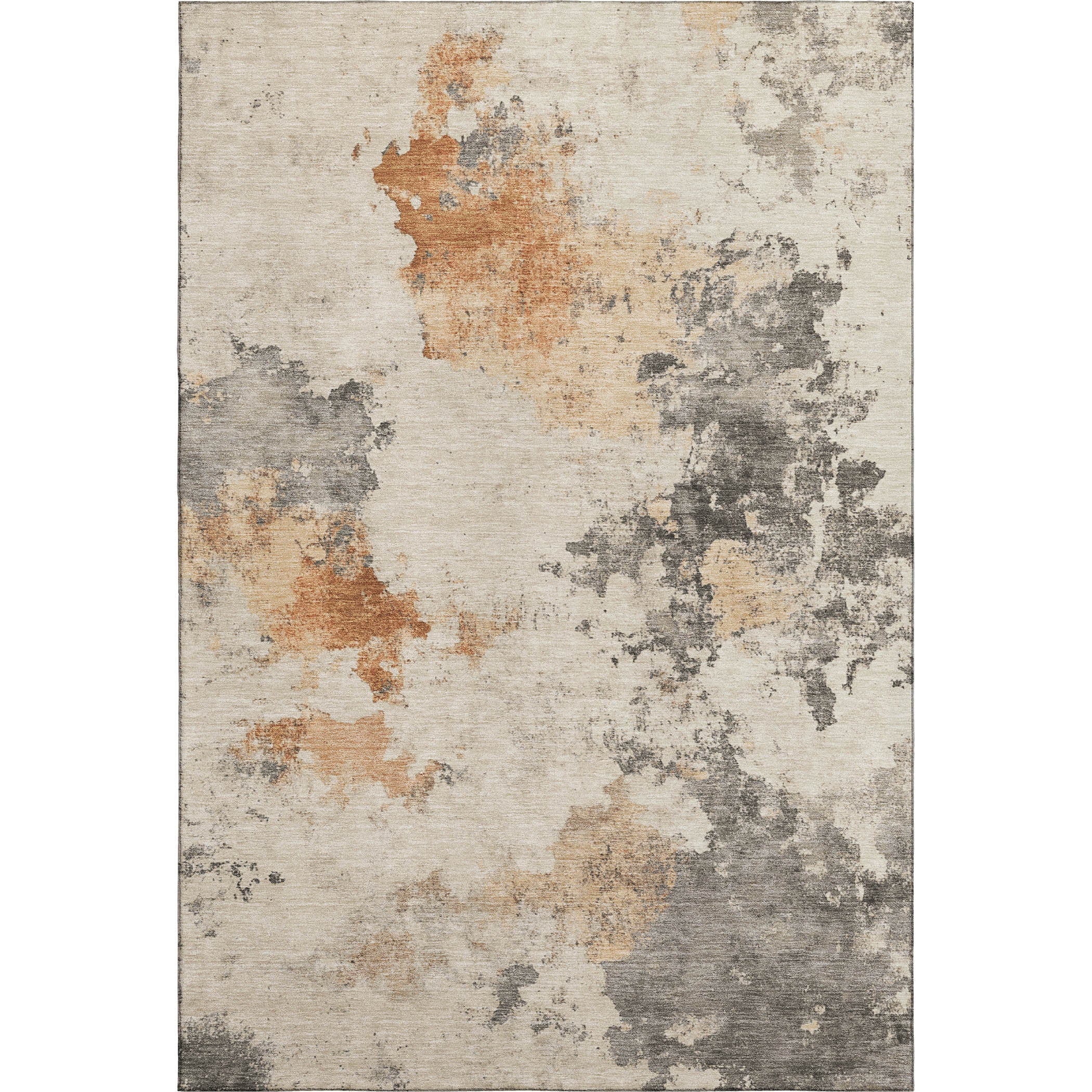 Luang Prabang Machine Washable Transitional Rust Orange Rug 2'6" x 3'10" #shape_Rectangle