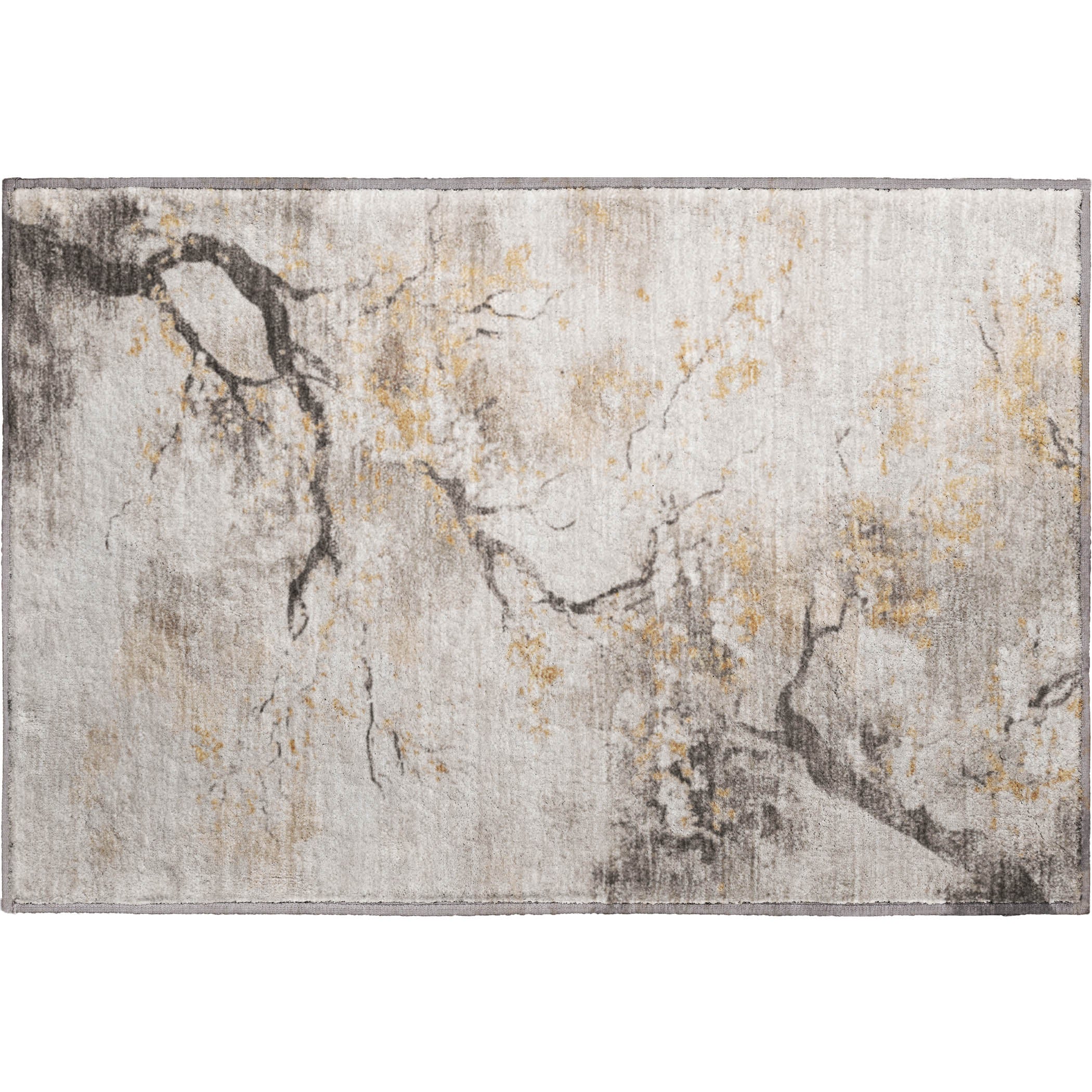 Bern Machine Washable Transitional Putty Ivory Rug 1'8" x 2'6" #shape_Rectangle