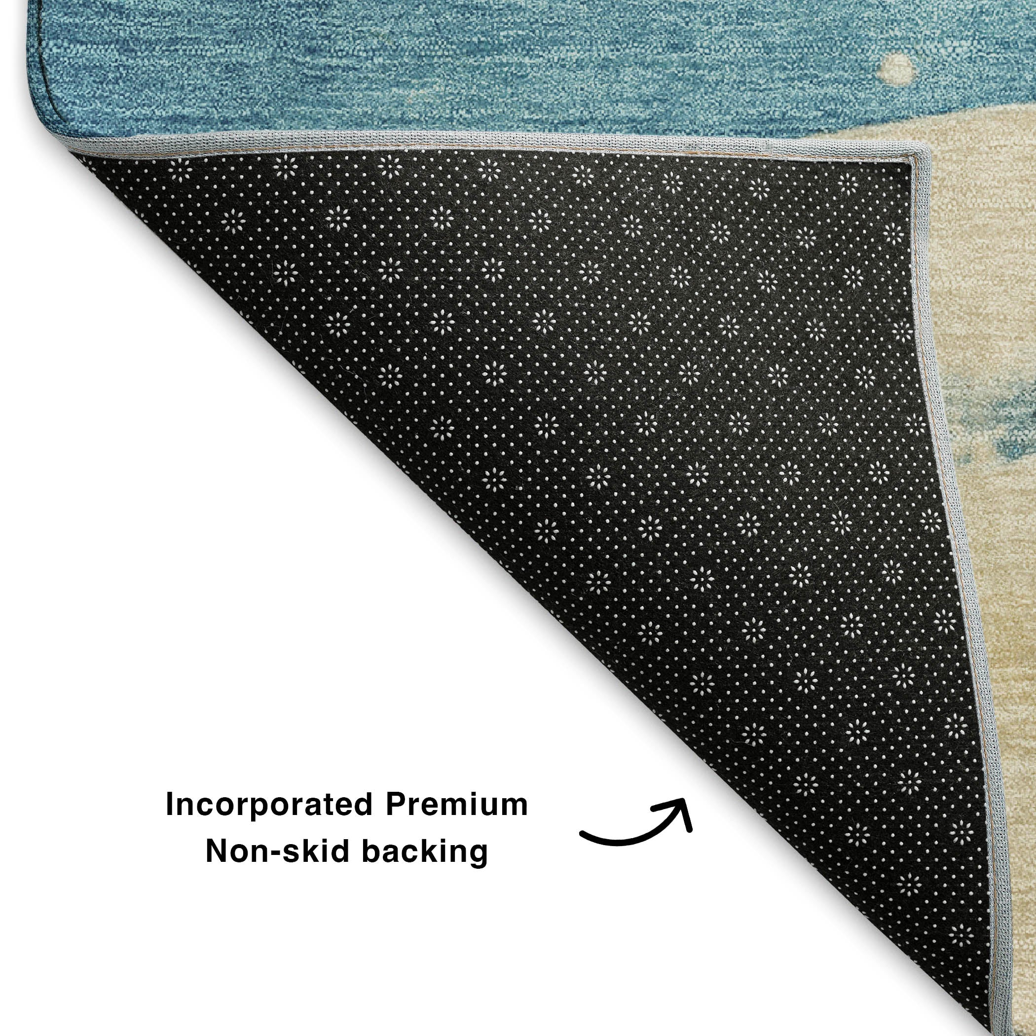 Nairobi Machine Washable Transitional Blue Rug 1'8" x 2'6" #shape_Rectangle