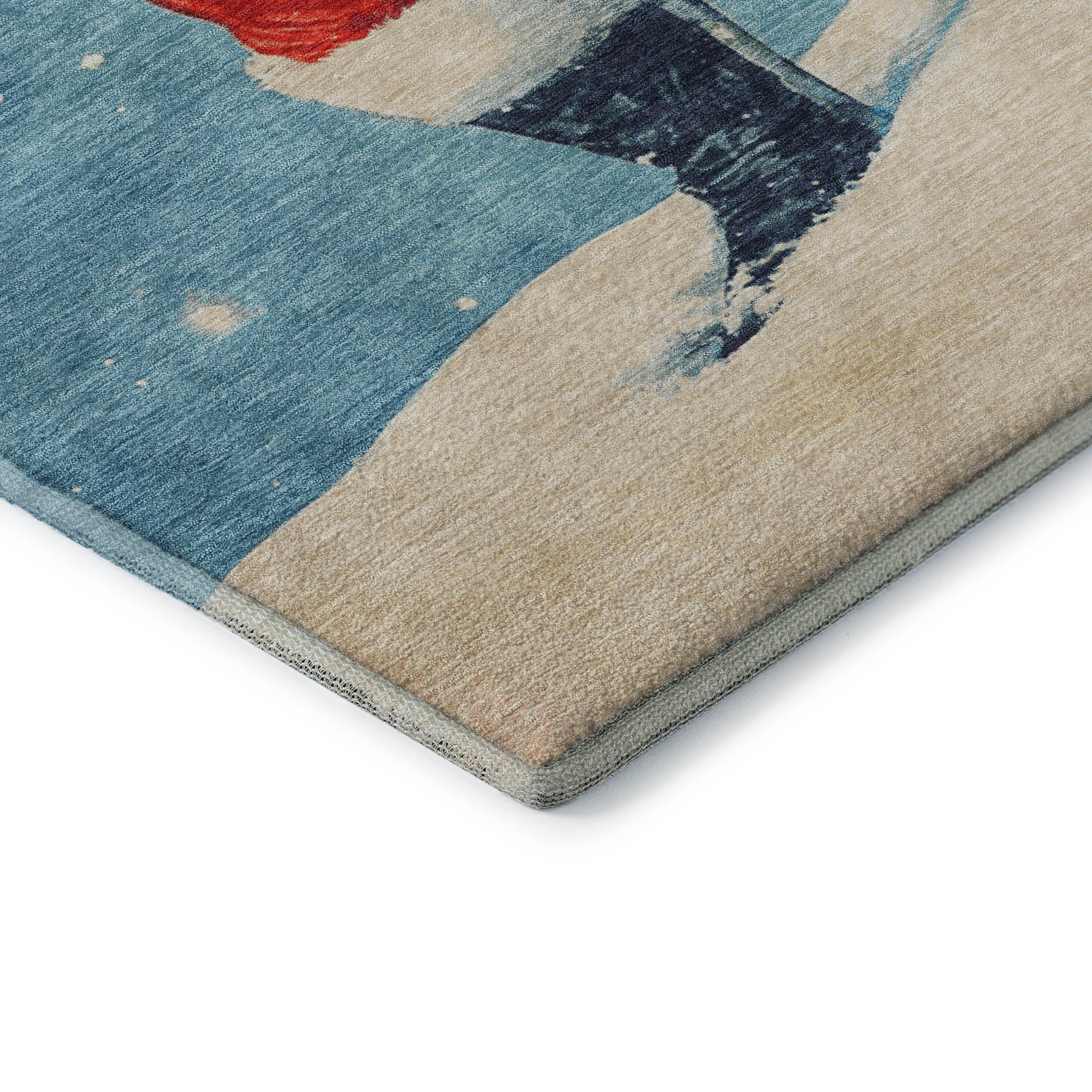 Nairobi Machine Washable Transitional Blue Rug 1'8" x 2'6" #shape_Rectangle