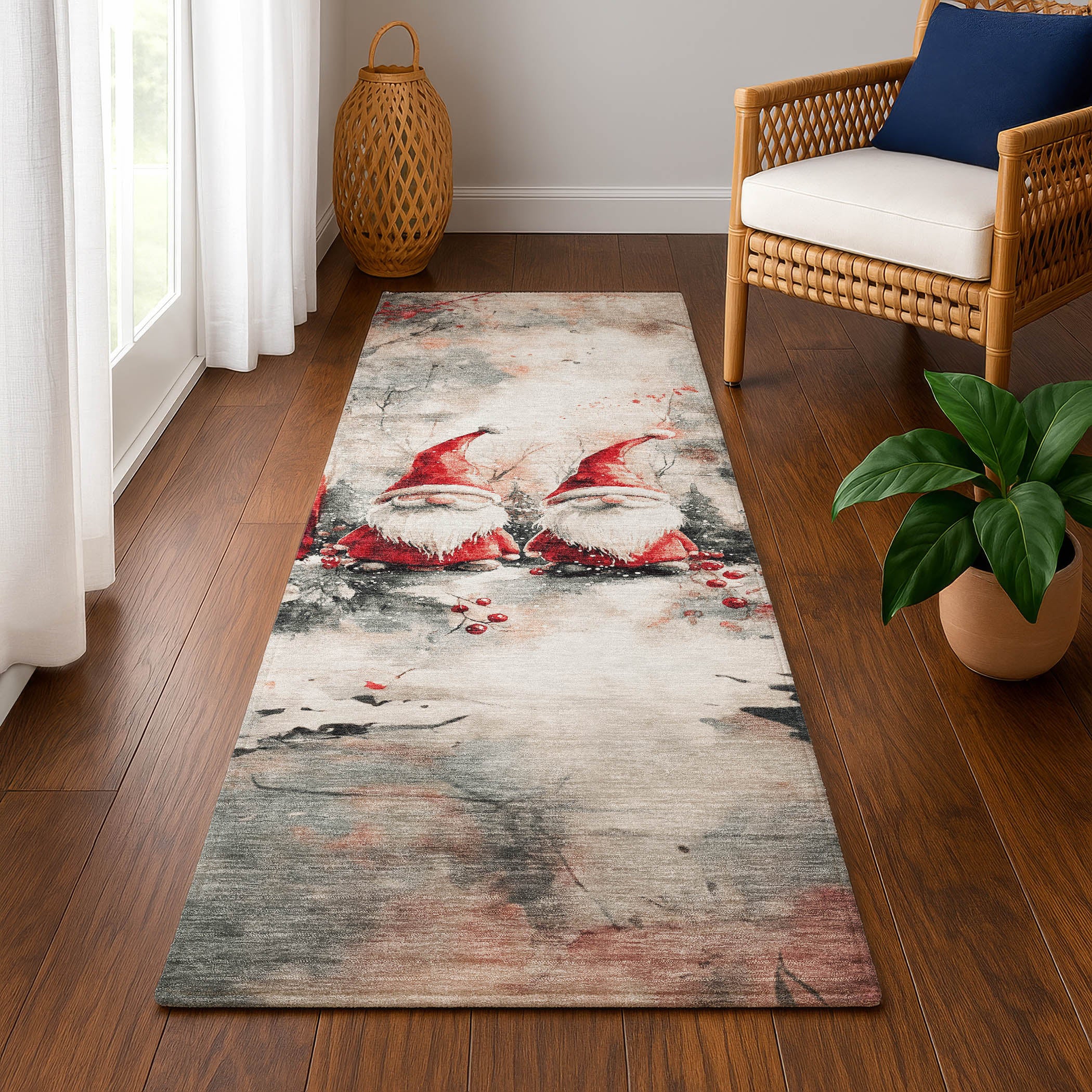 Porto Machine Washable Transitional Ivory Rug 2'3" x 7'6" #shape_Runner