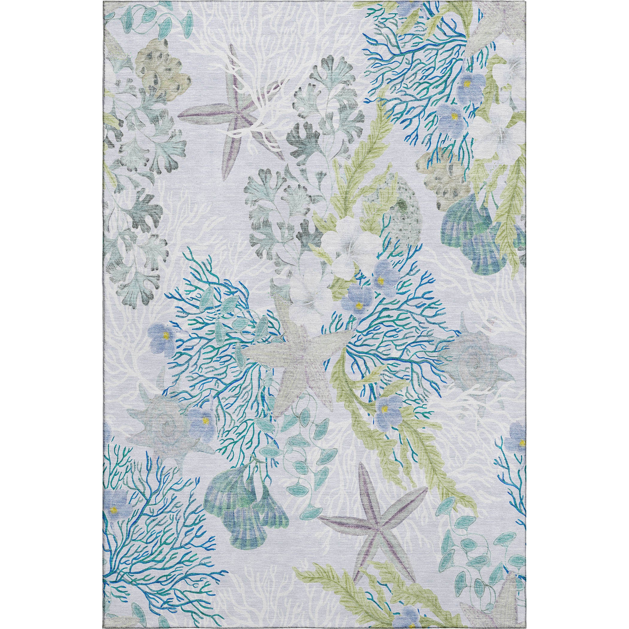 Budapest Machine Washable Coastal Aqua Gray Rug 2'6" x 3'10" #shape_Rectangle