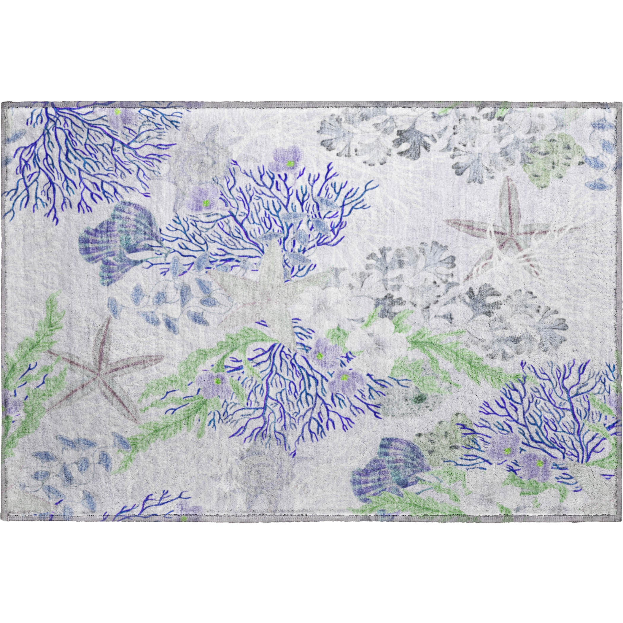 Budapest Machine Washable Coastal Blue Purple Rug 1'8" x 2'6" #shape_Rectangle