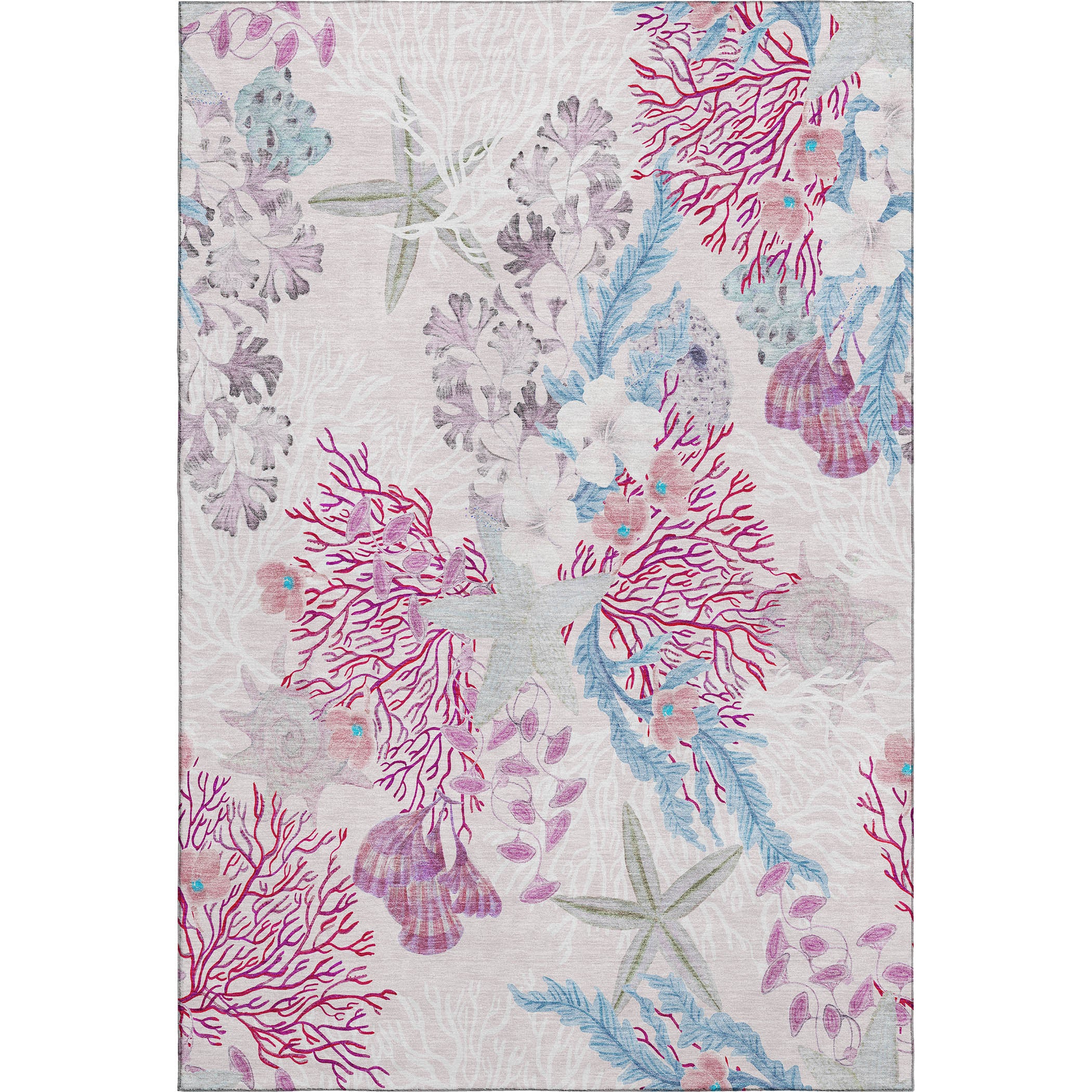 Budapest Machine Washable Coastal Raspberry Pink Rug 2'6" x 3'10" #shape_Rectangle