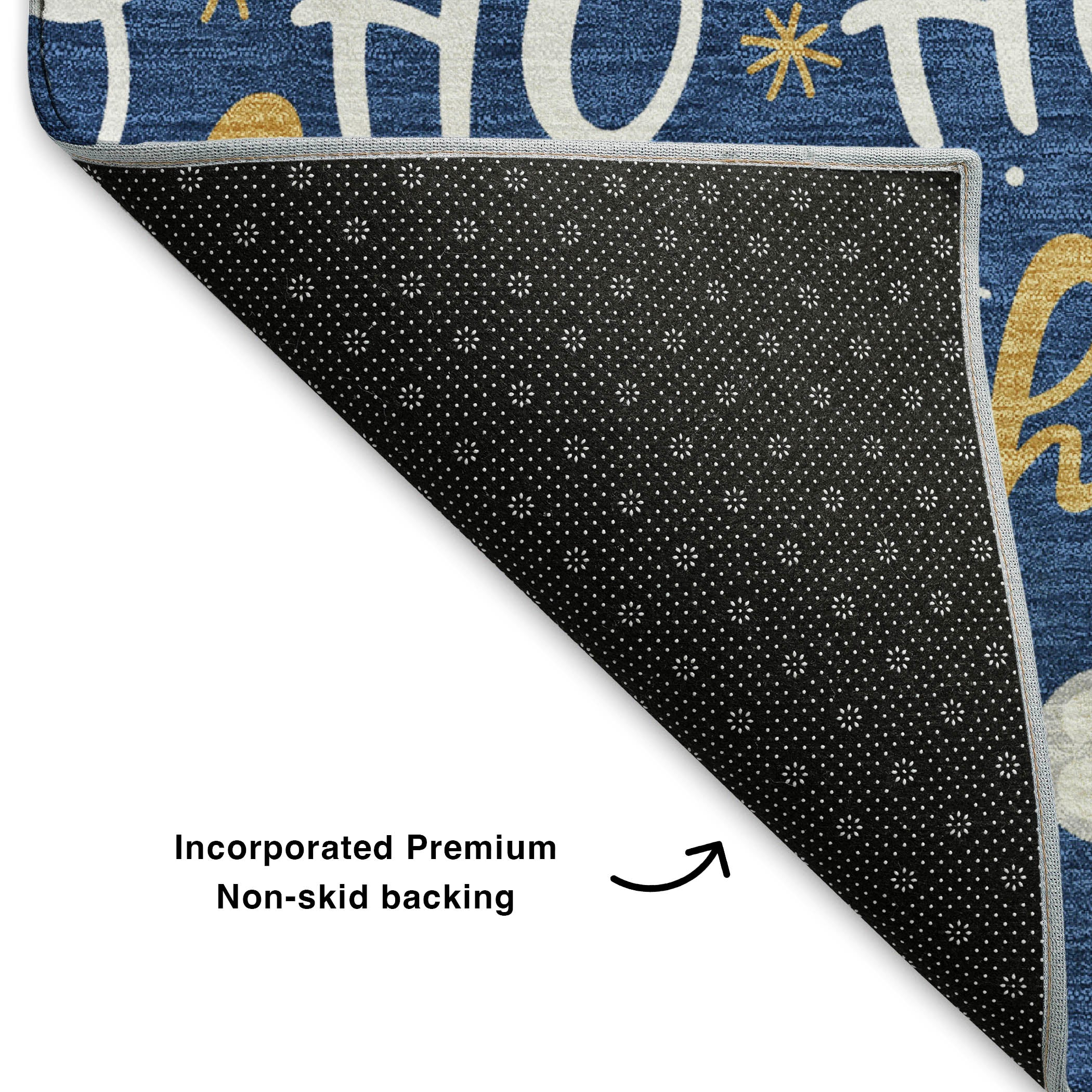 Hoi An Machine Washable Transitional Navy Blue Rug 1'8" x 2'6" #shape_Rectangle