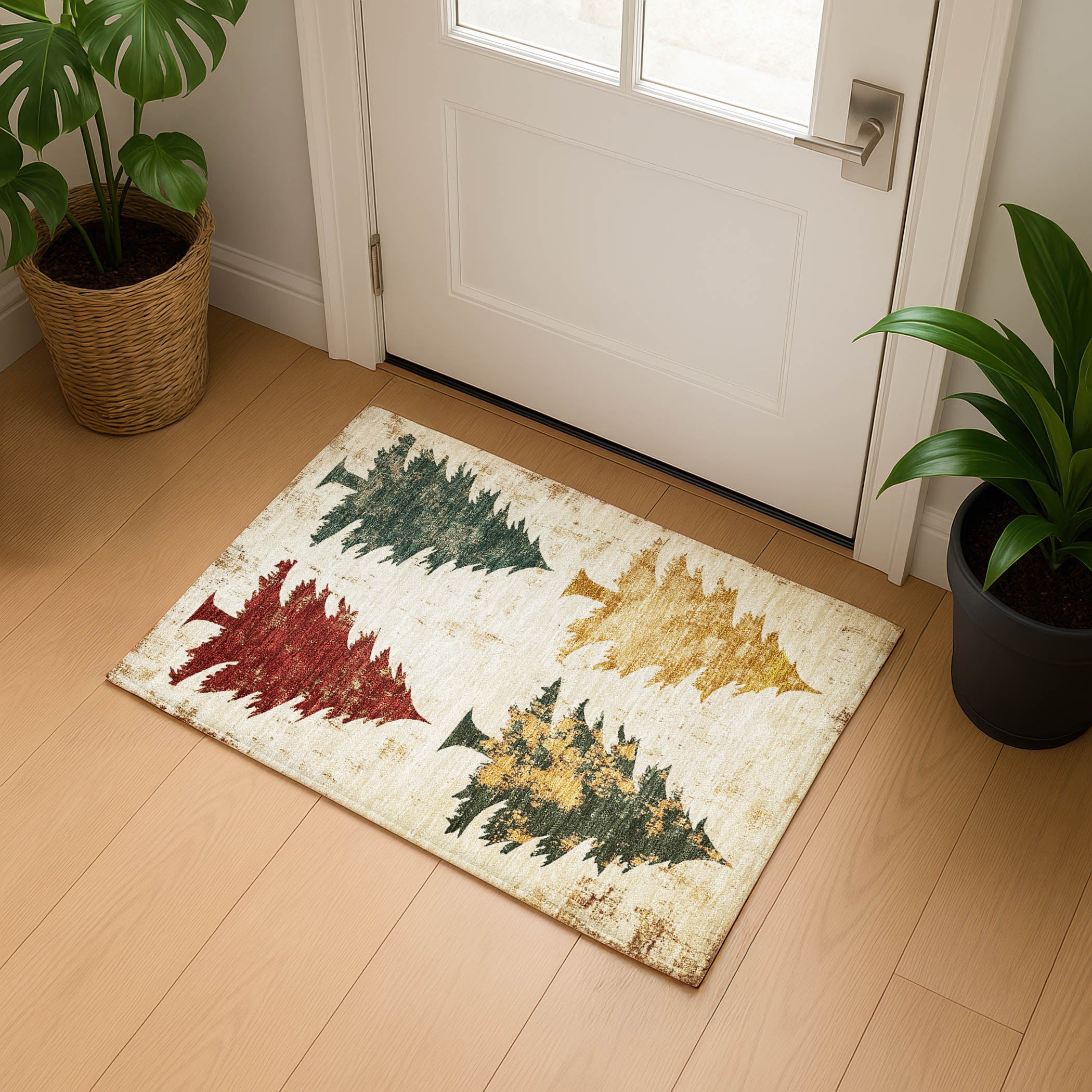 Seville Machine Washable Transitional Ivory Rug 1'8" x 2'6" #shape_Rectangle