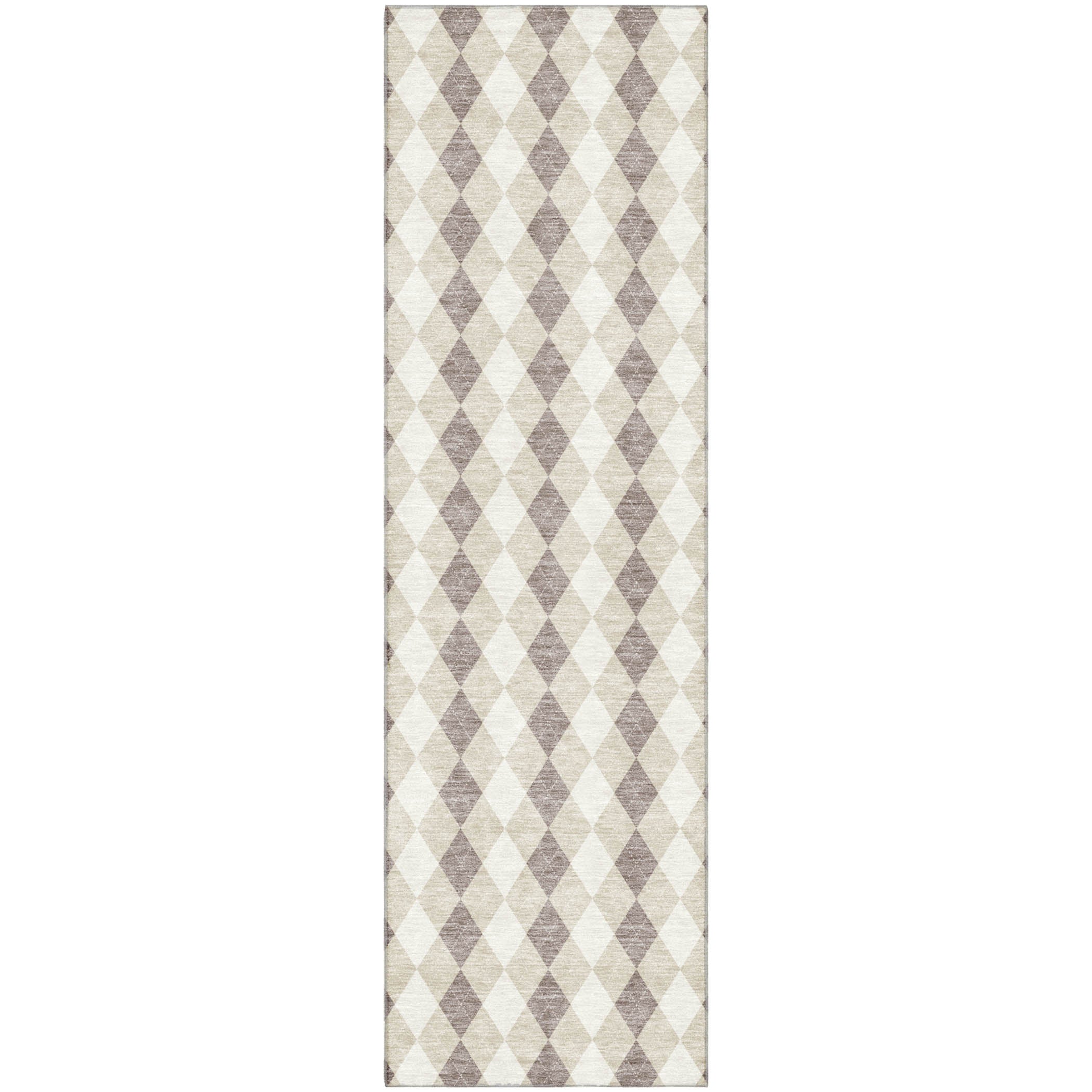 Sintra Machine Washable Transitional Beige Brown Rug 2'3" x 7'6" #shape_Runner