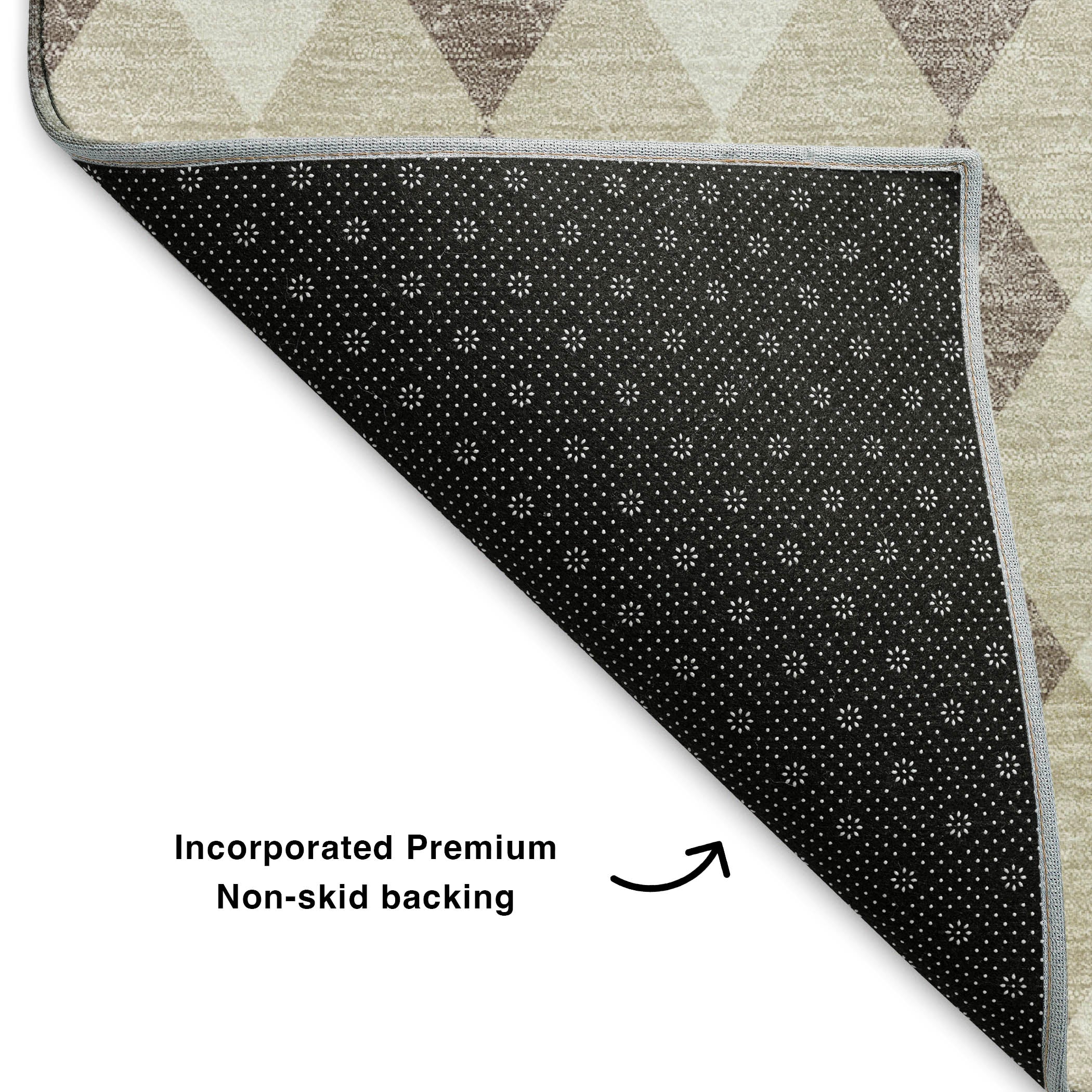 Sintra Machine Washable Transitional Beige Brown Rug 1'8" x 2'6" #shape_Rectangle