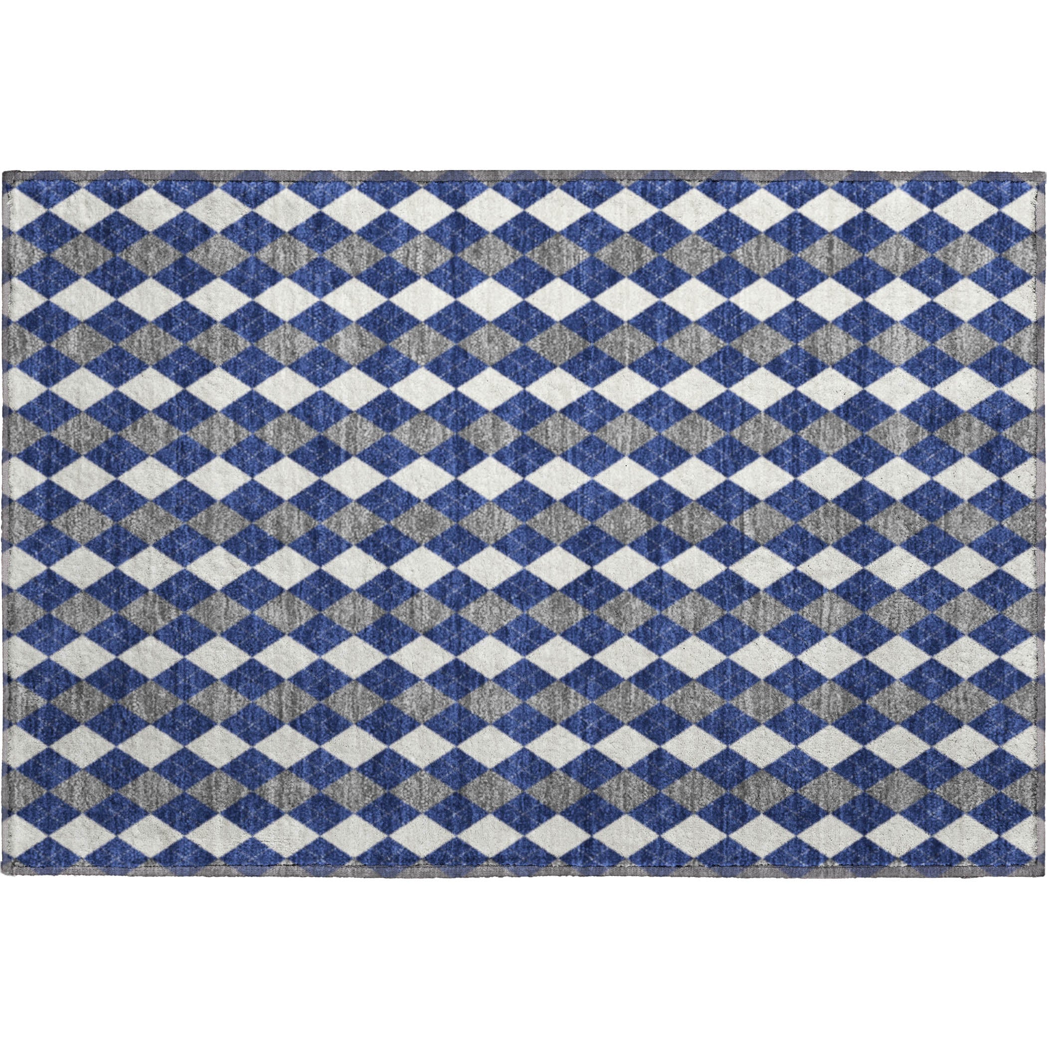 Sintra Machine Washable Transitional Navy Blue Rug 1'8" x 2'6" #shape_Rectangle