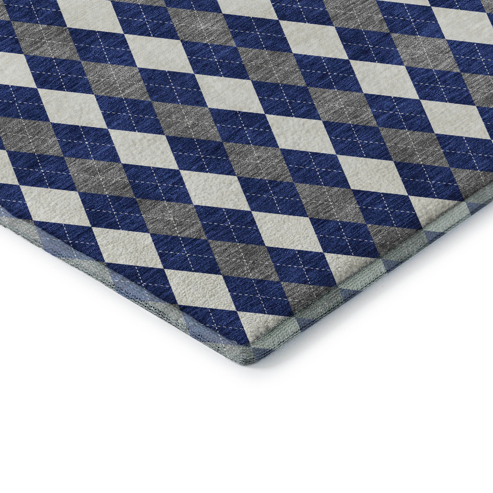 Sintra Machine Washable Transitional Navy Blue Rug 1'8" x 2'6" #shape_Rectangle