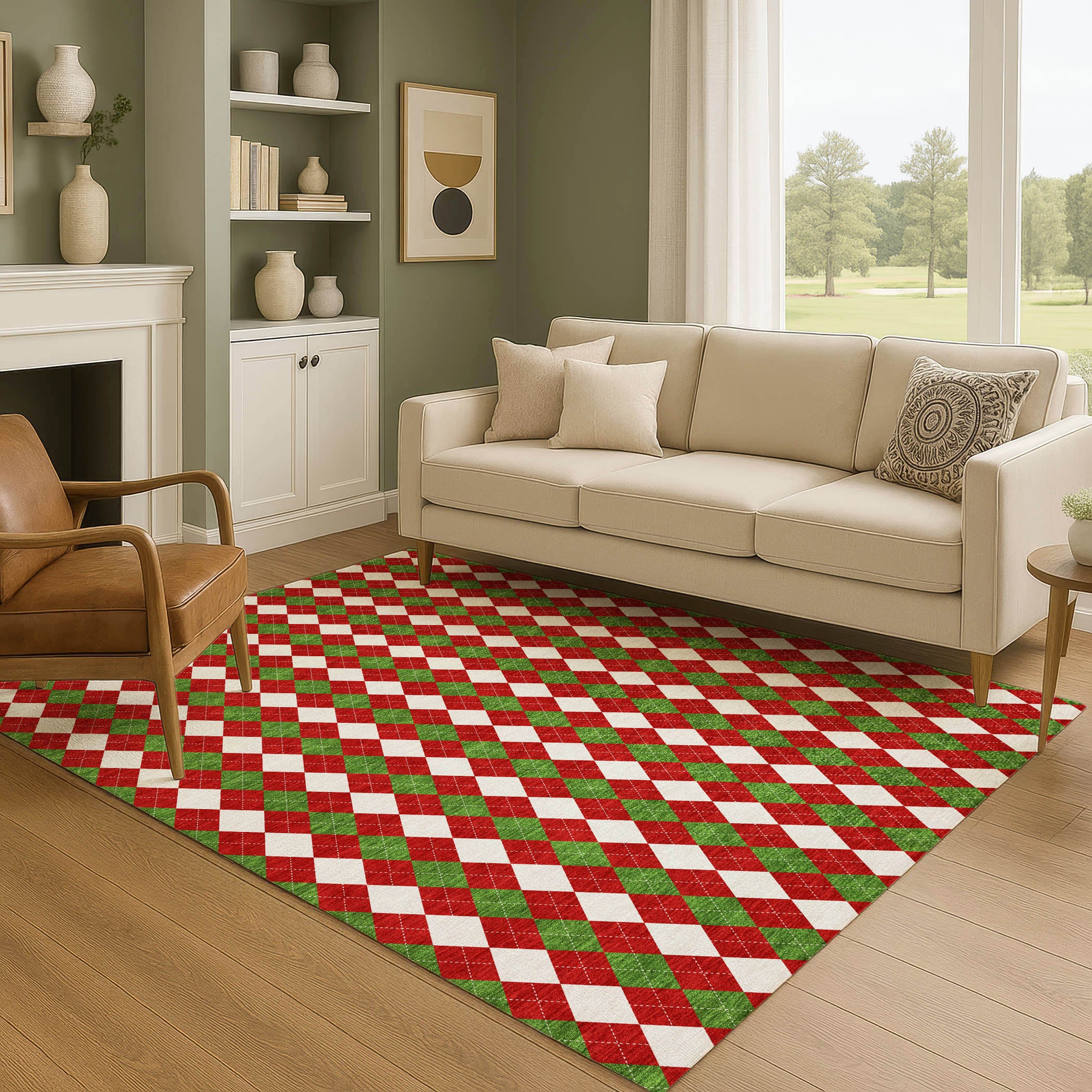 Sintra Machine Washable Transitional Red Rug 2'6" x 3'10" #shape_Rectangle