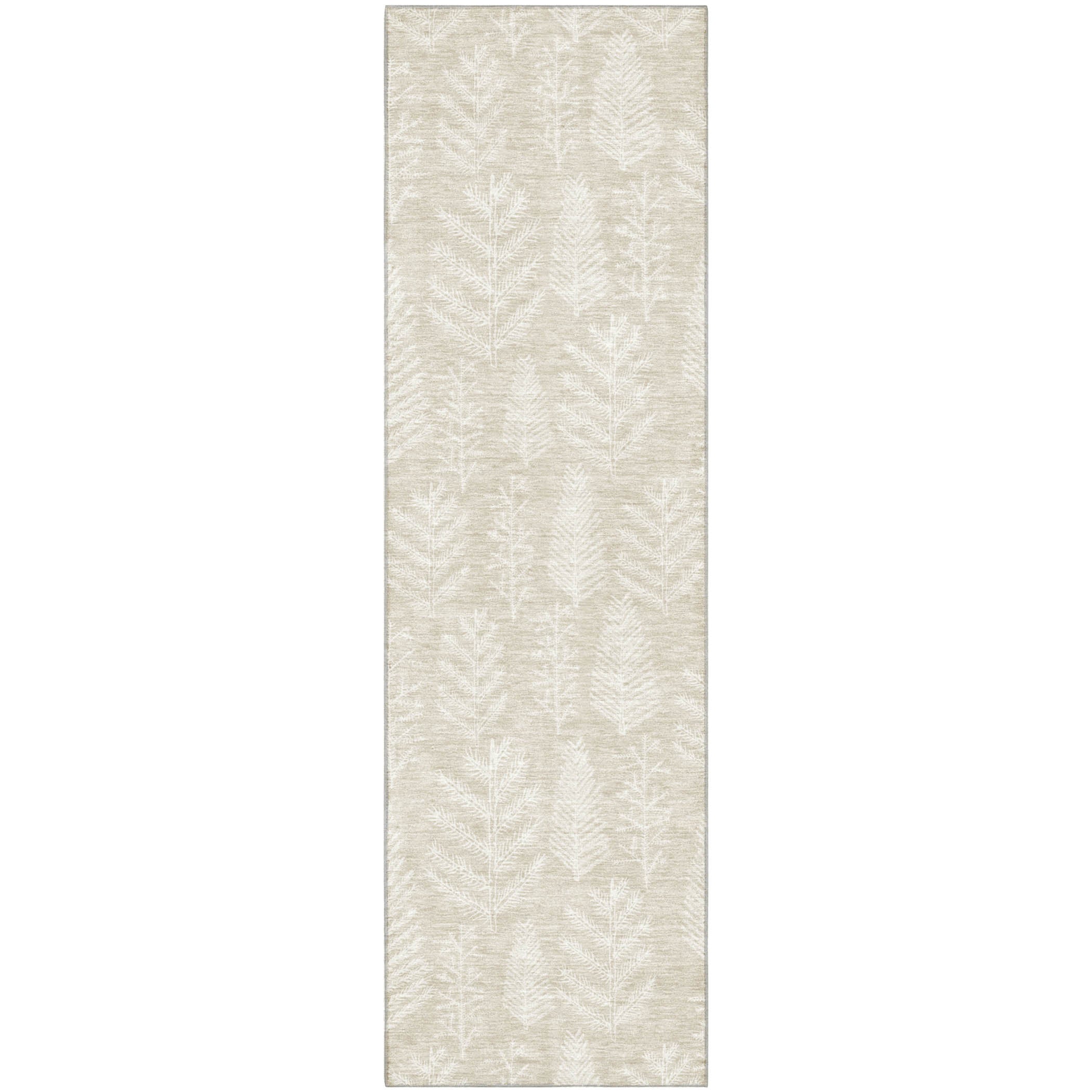 Lima Machine Washable Transitional Beige Brown Rug 2'3" x 7'6" #shape_Runner