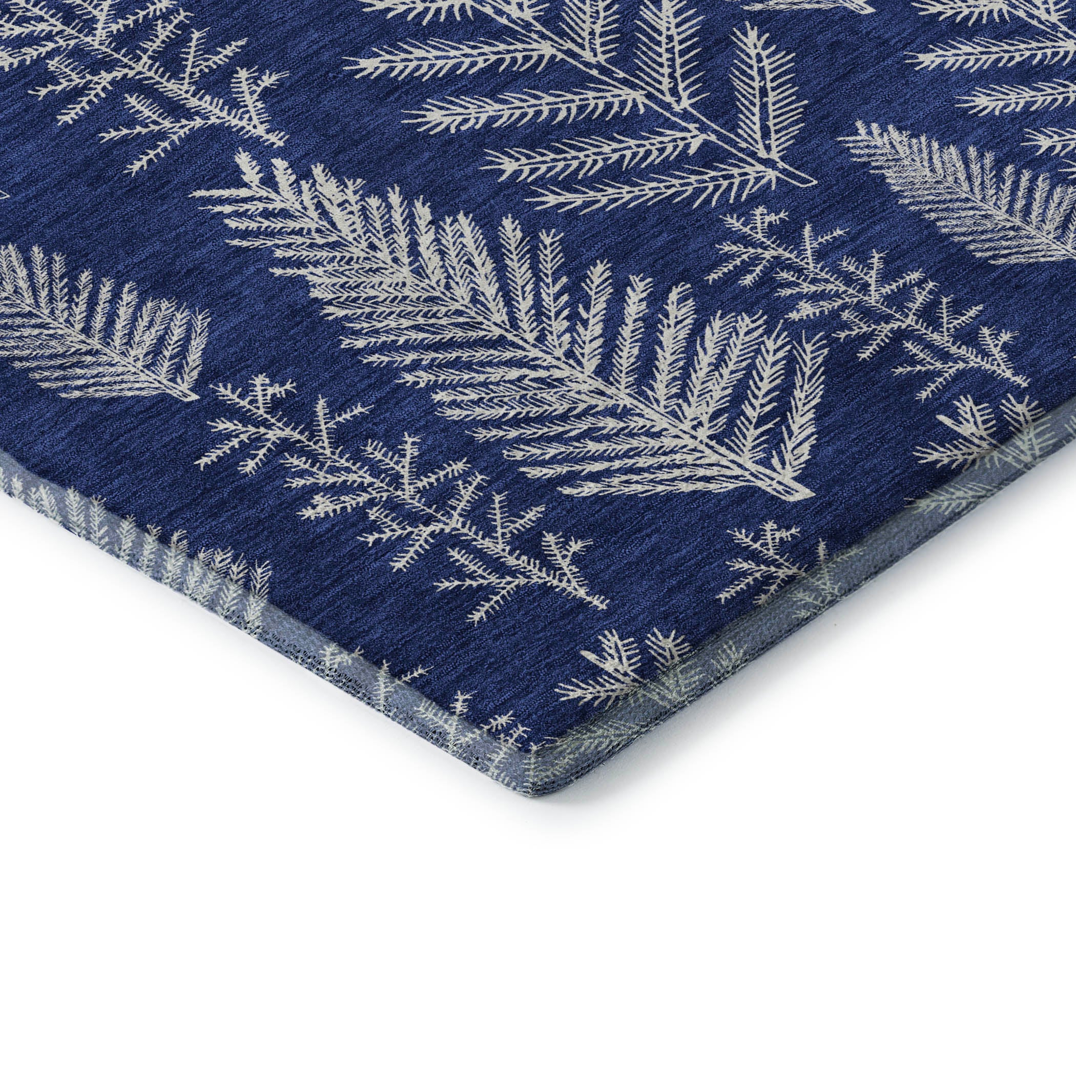 Lima Machine Washable Transitional Navy Blue Rug 1'8" x 2'6" #shape_Rectangle