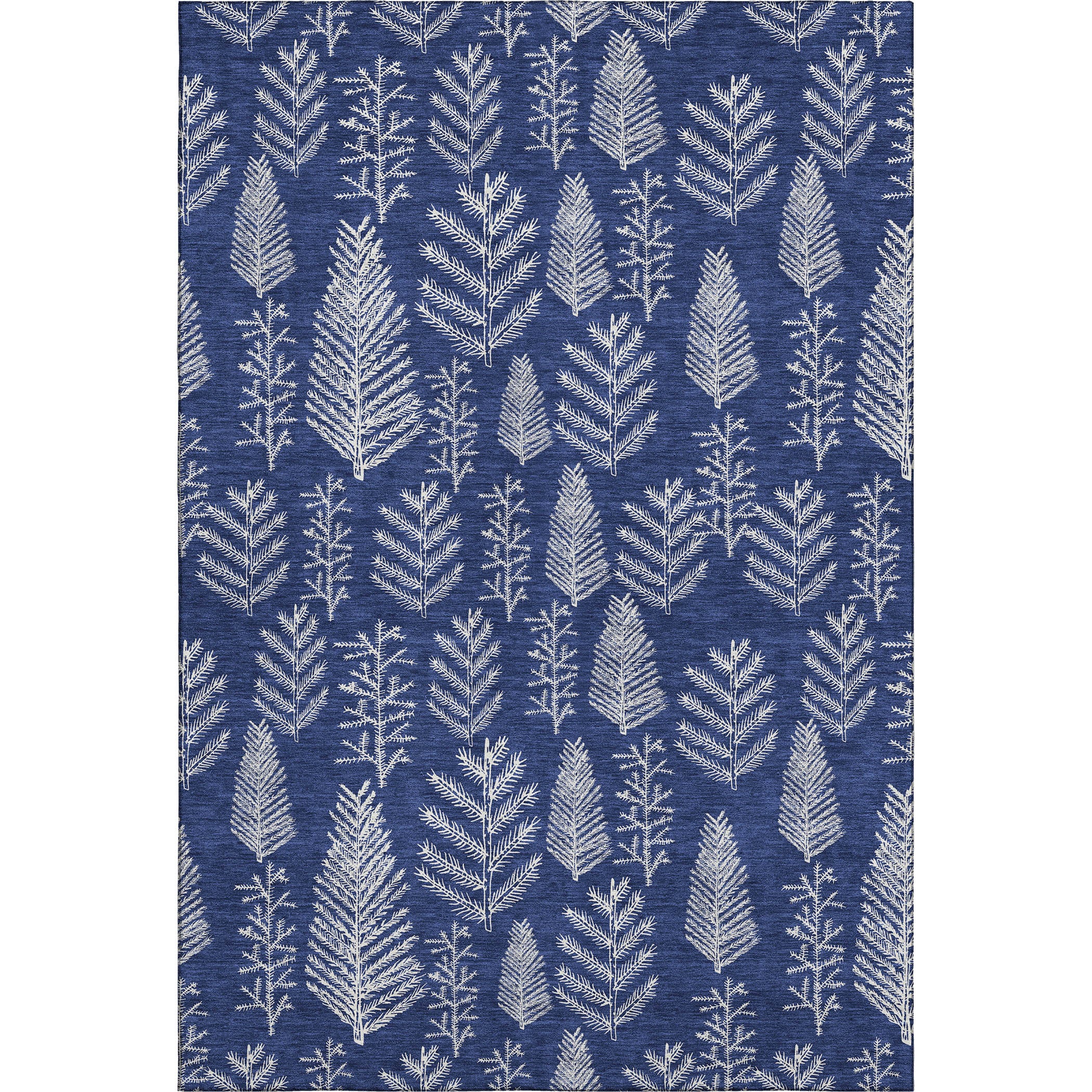 Lima Machine Washable Transitional Navy Blue Rug 2'6" x 3'10" #shape_Rectangle