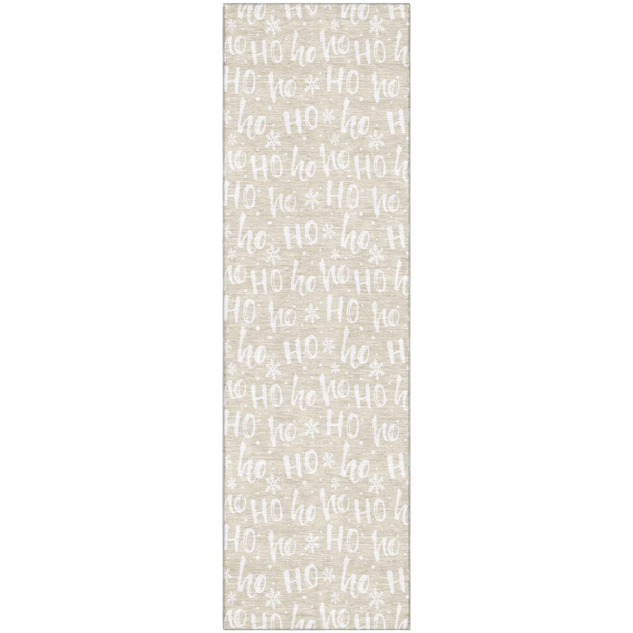Queenstown Machine Washable Transitional Beige Brown Rug 2'3" x 7'6" #shape_Runner