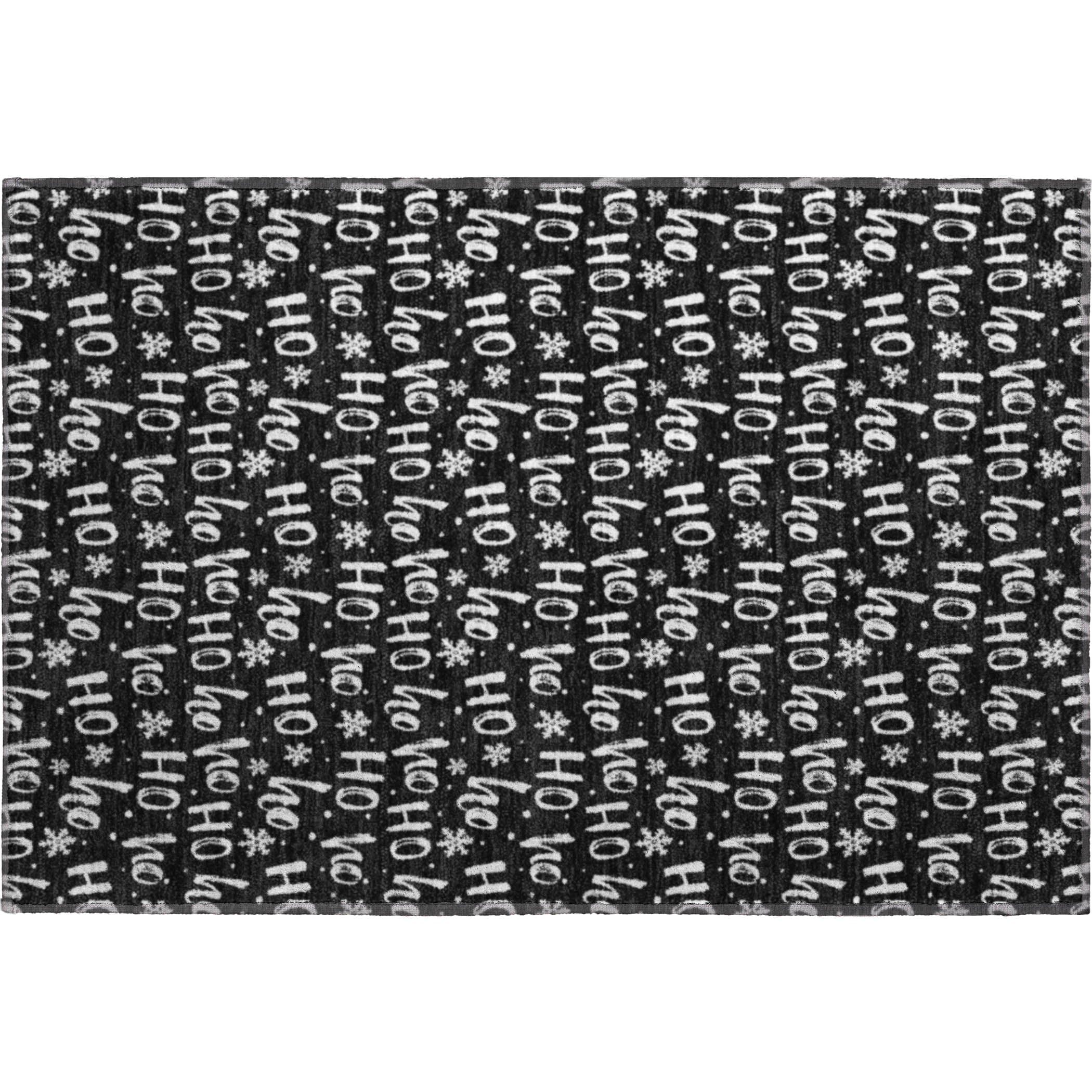 Queenstown Machine Washable Transitional Black Rug 1'8" x 2'6" #shape_Rectangle