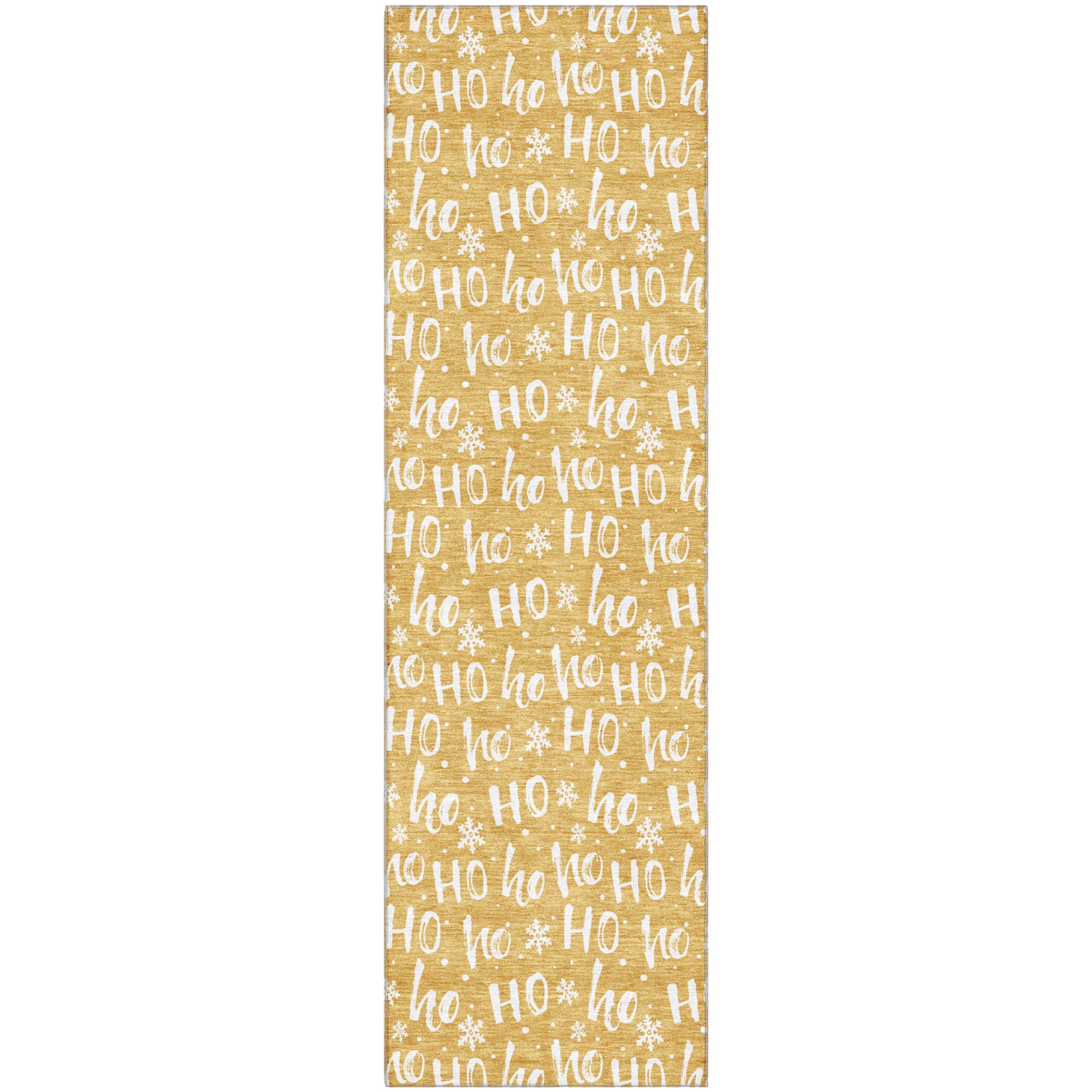 Queenstown Machine Washable Transitional Gold Rug 2'3" x 7'6" #shape_Runner