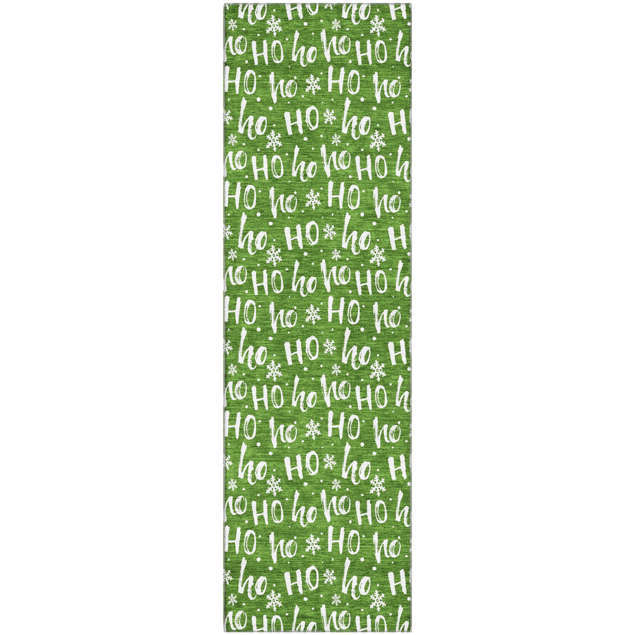 Queenstown Machine Washable Transitional Green Rug 2'3" x 7'6" #shape_Runner