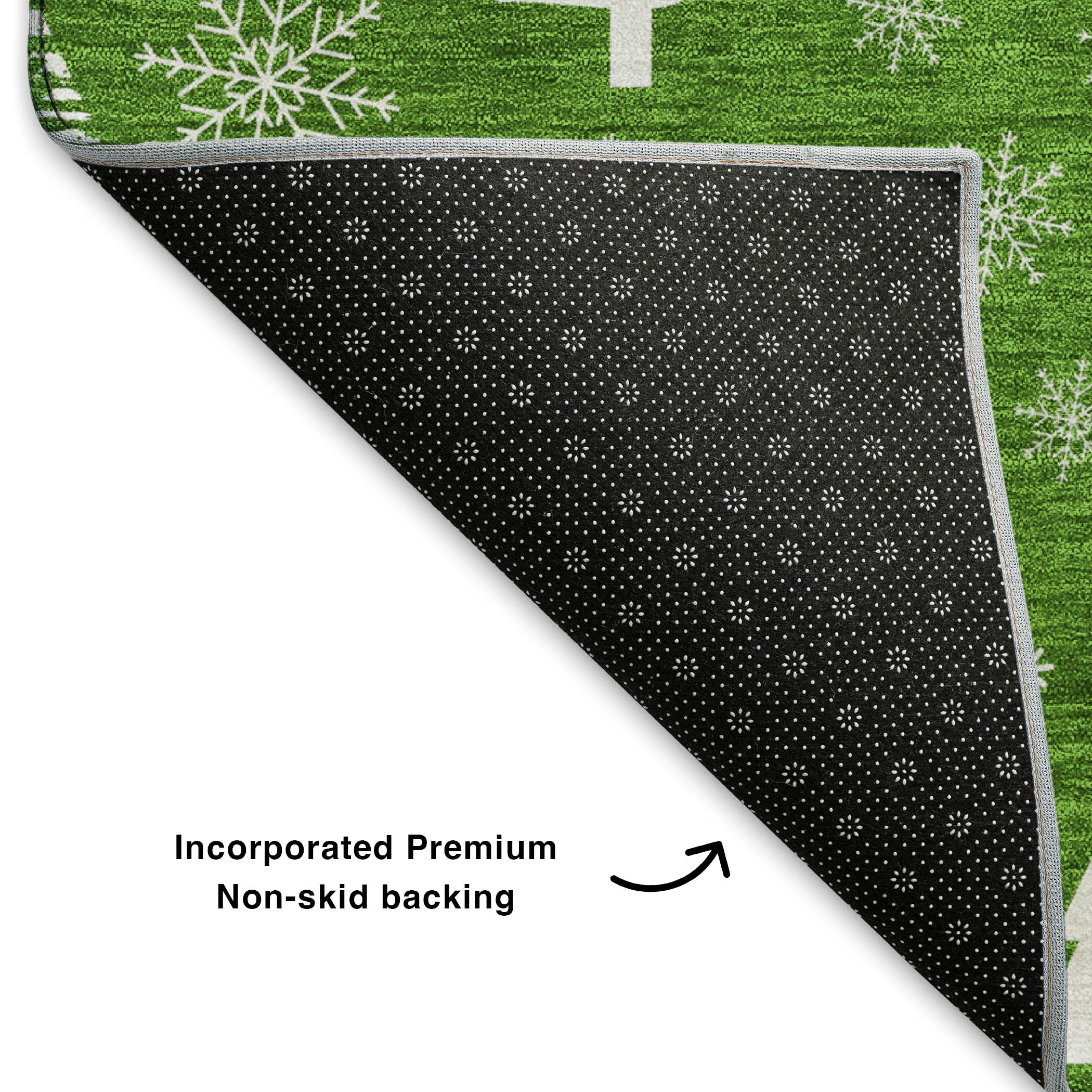 Baku Machine Washable Transitional Emerald Green Rug 1'8" x 2'6" #shape_Rectangle