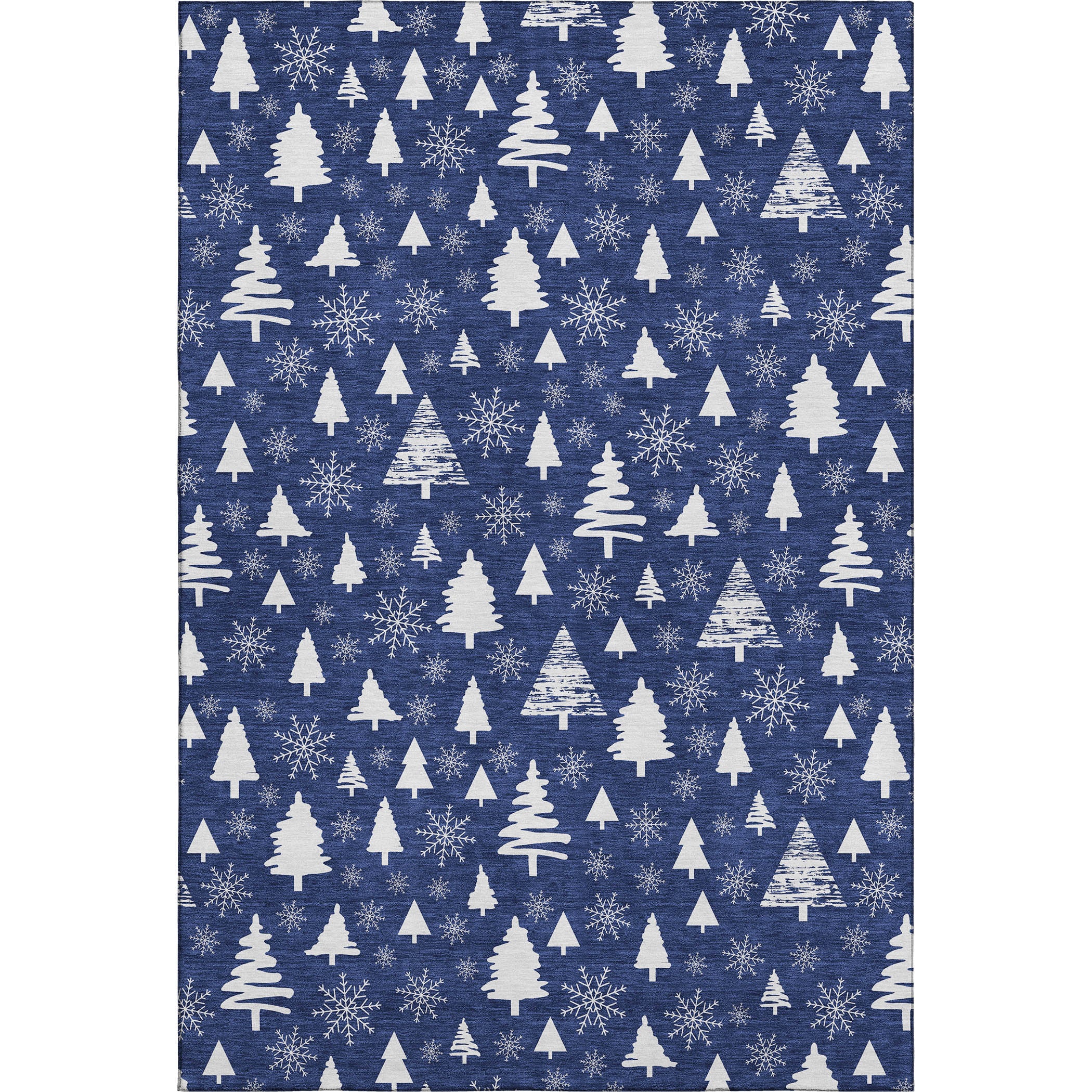 Baku Machine Washable Transitional Navy Blue Rug 2'6" x 3'10" #shape_Rectangle