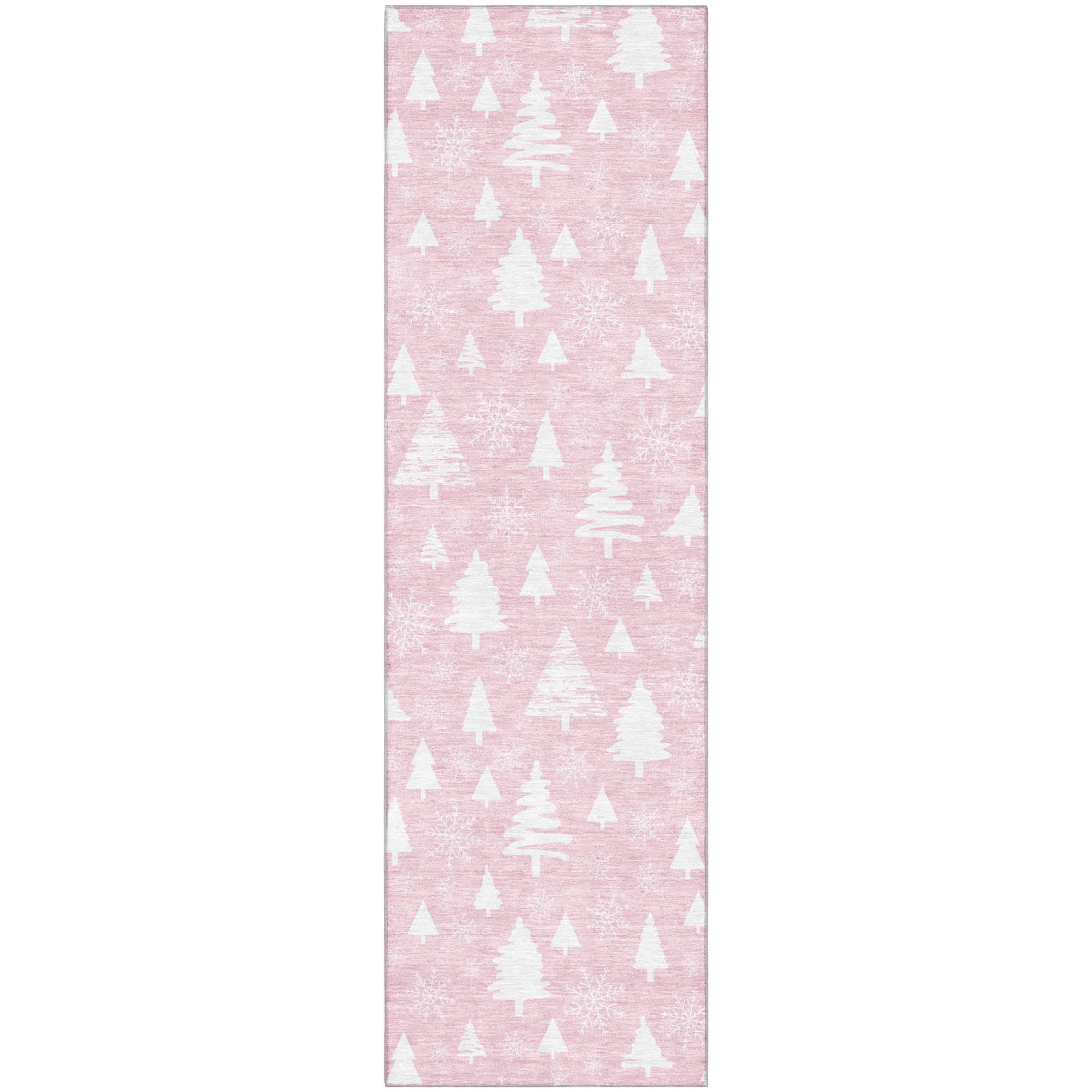 Baku Machine Washable Transitional Pink Rug 2'3" x 7'6" #shape_Runner