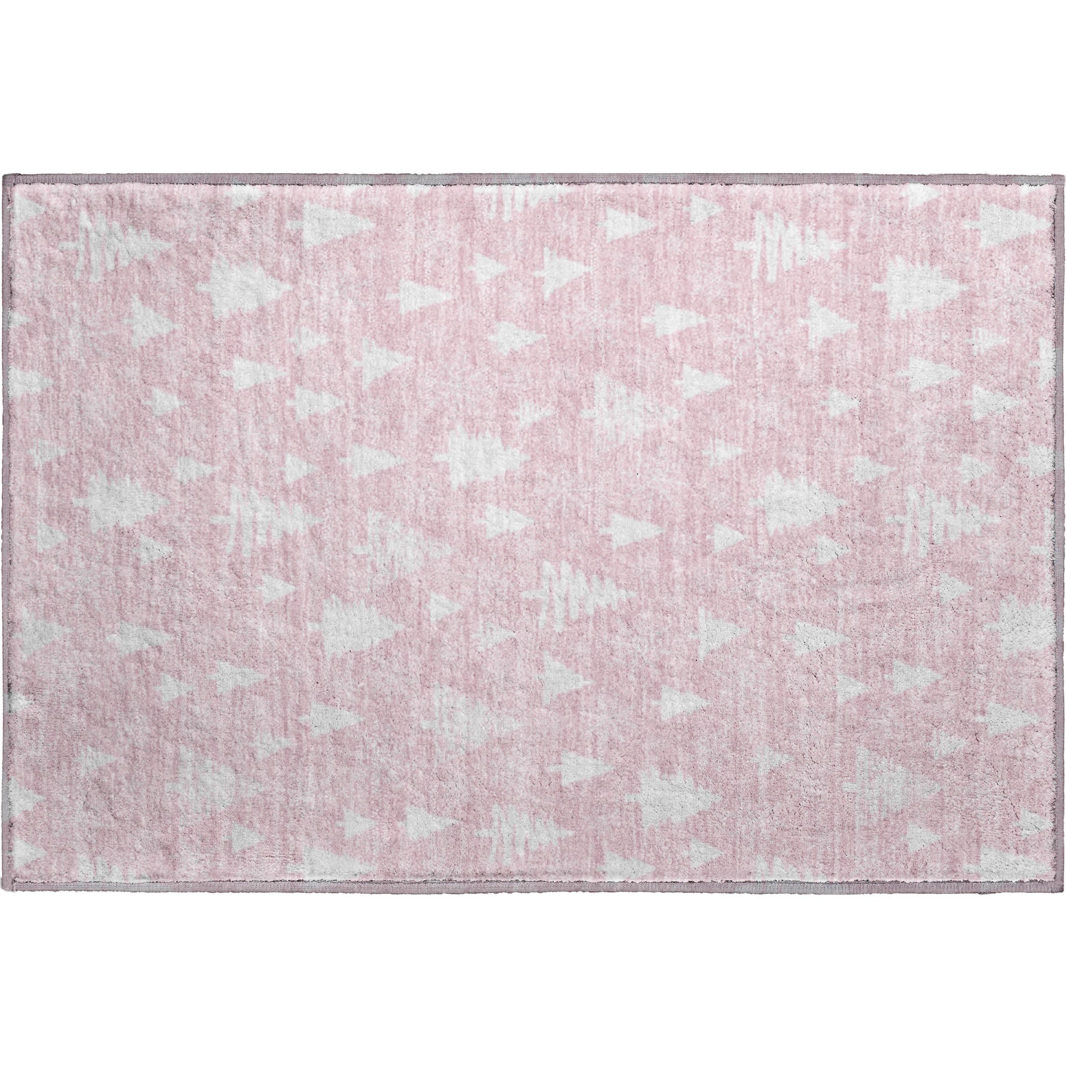 Baku Machine Washable Transitional Pink Rug 1'8" x 2'6" #shape_Rectangle