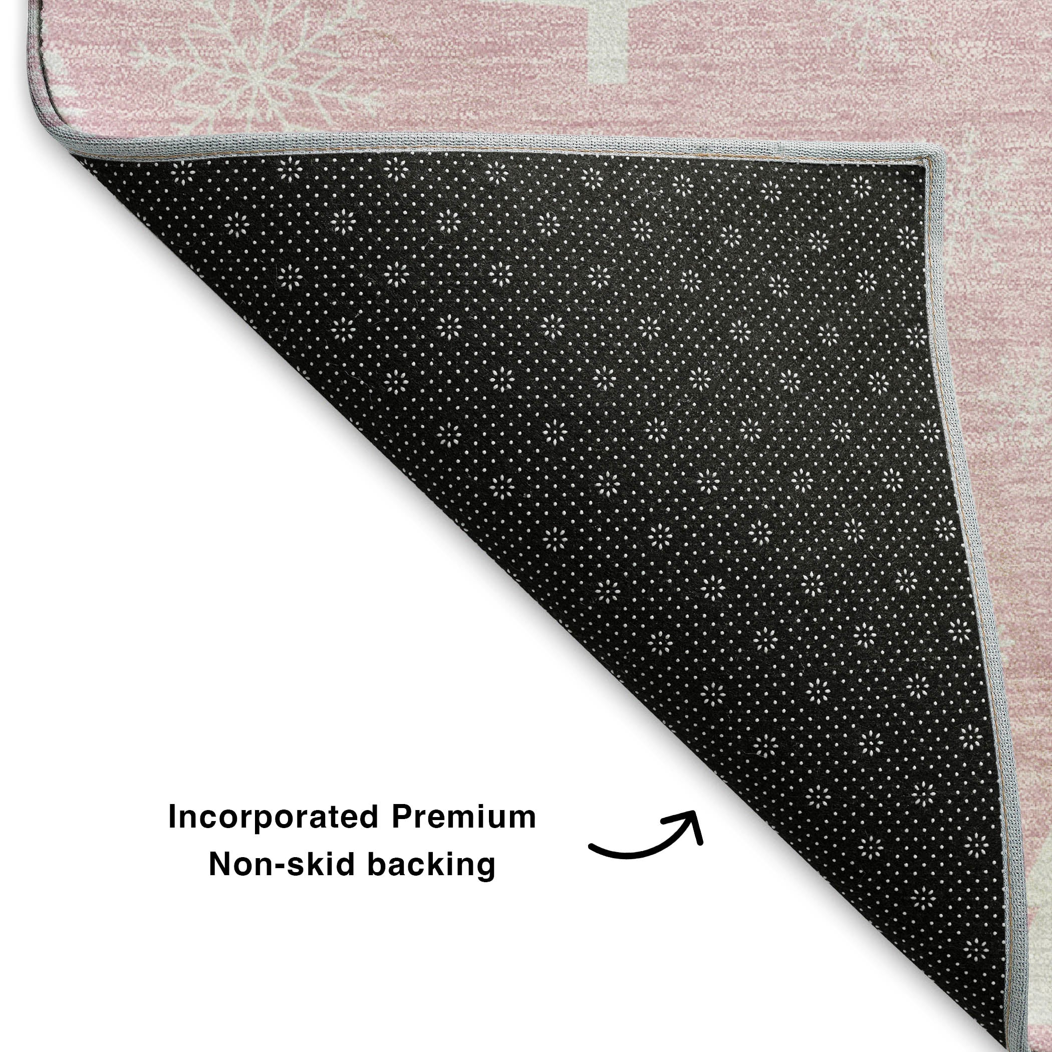 Baku Machine Washable Transitional Pink Rug 1'8" x 2'6" #shape_Rectangle