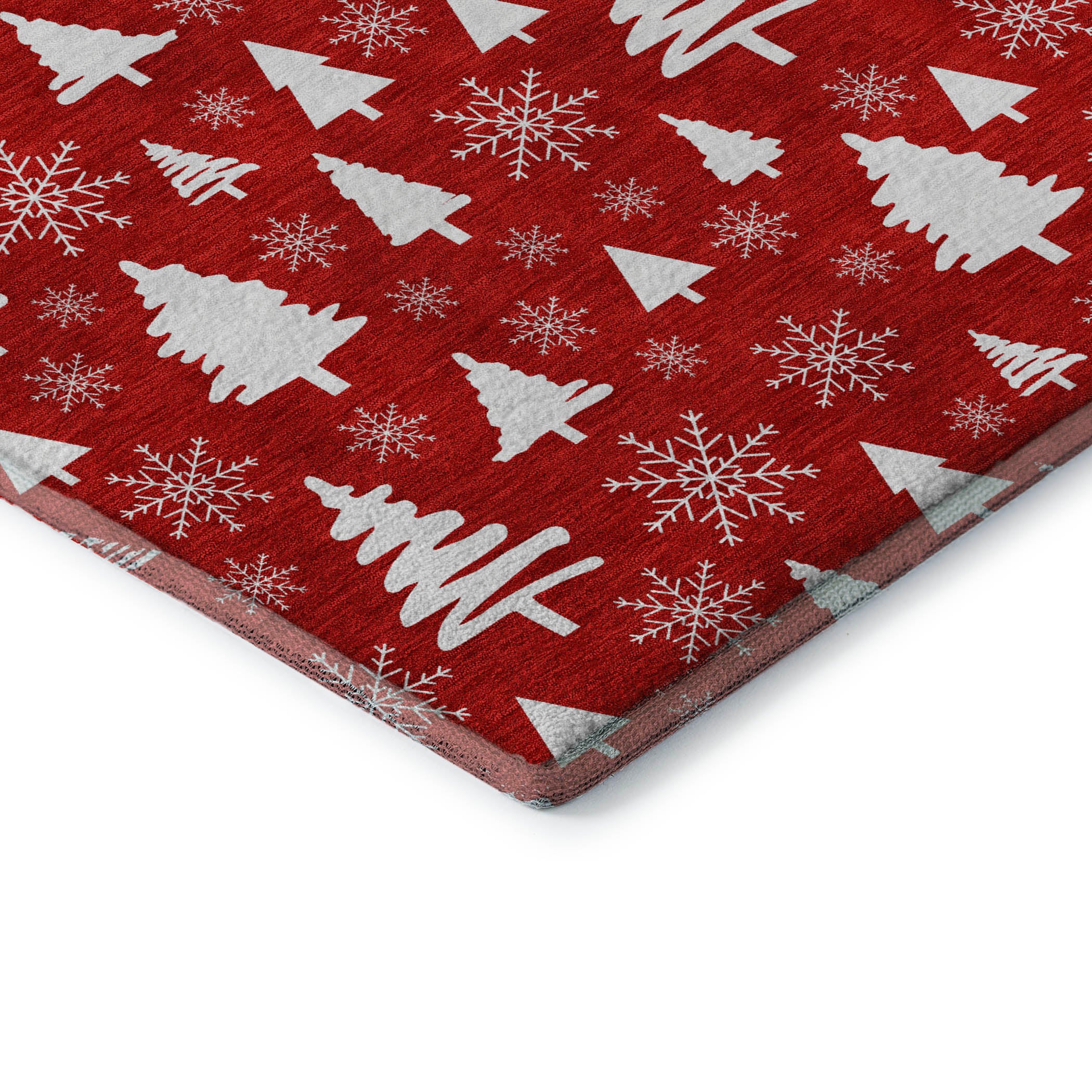 Baku Machine Washable Transitional Red Rug 1'8" x 2'6" #shape_Rectangle