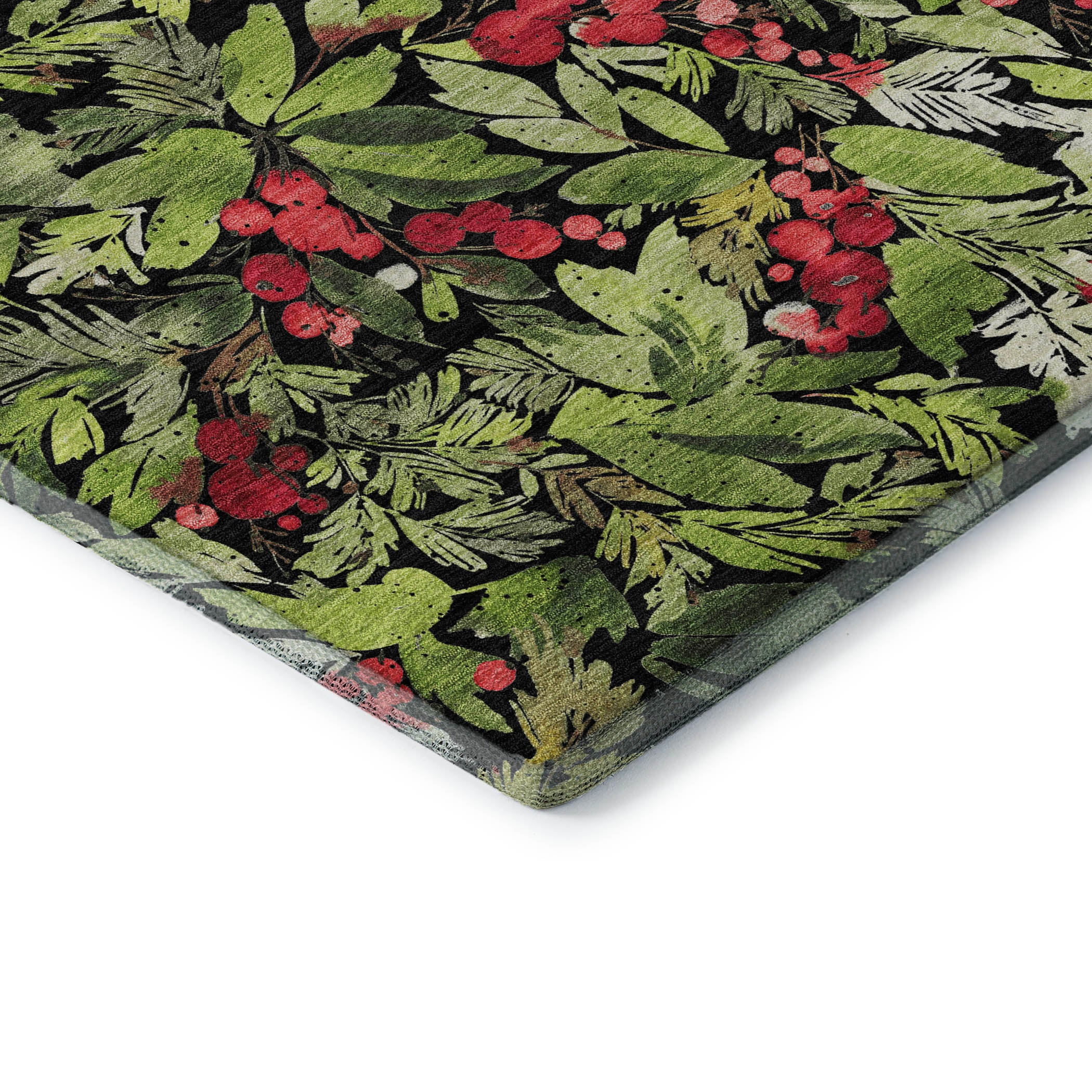 Florence Machine Washable Transitional Black Rug 1'8" x 2'6" #shape_Rectangle