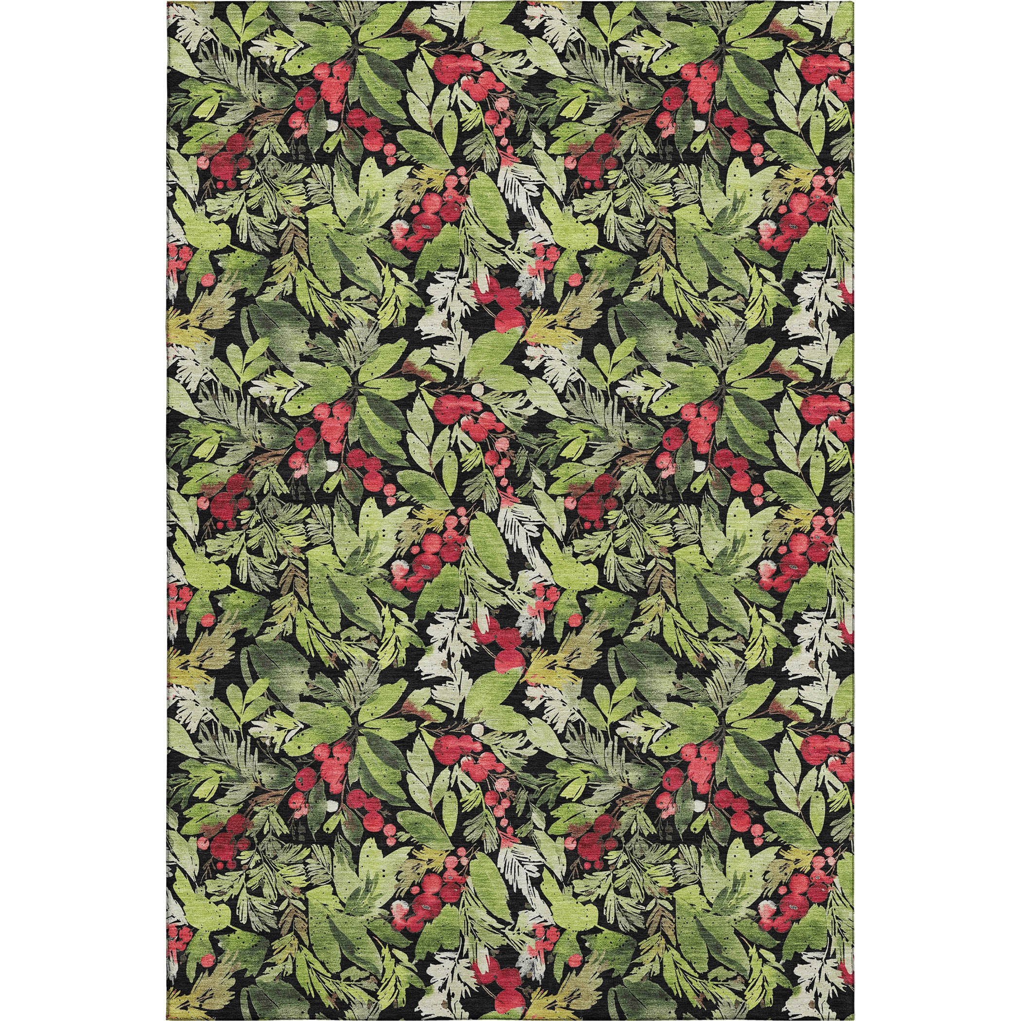 Florence Machine Washable Transitional Black Rug 2'6" x 3'10" #shape_Rectangle