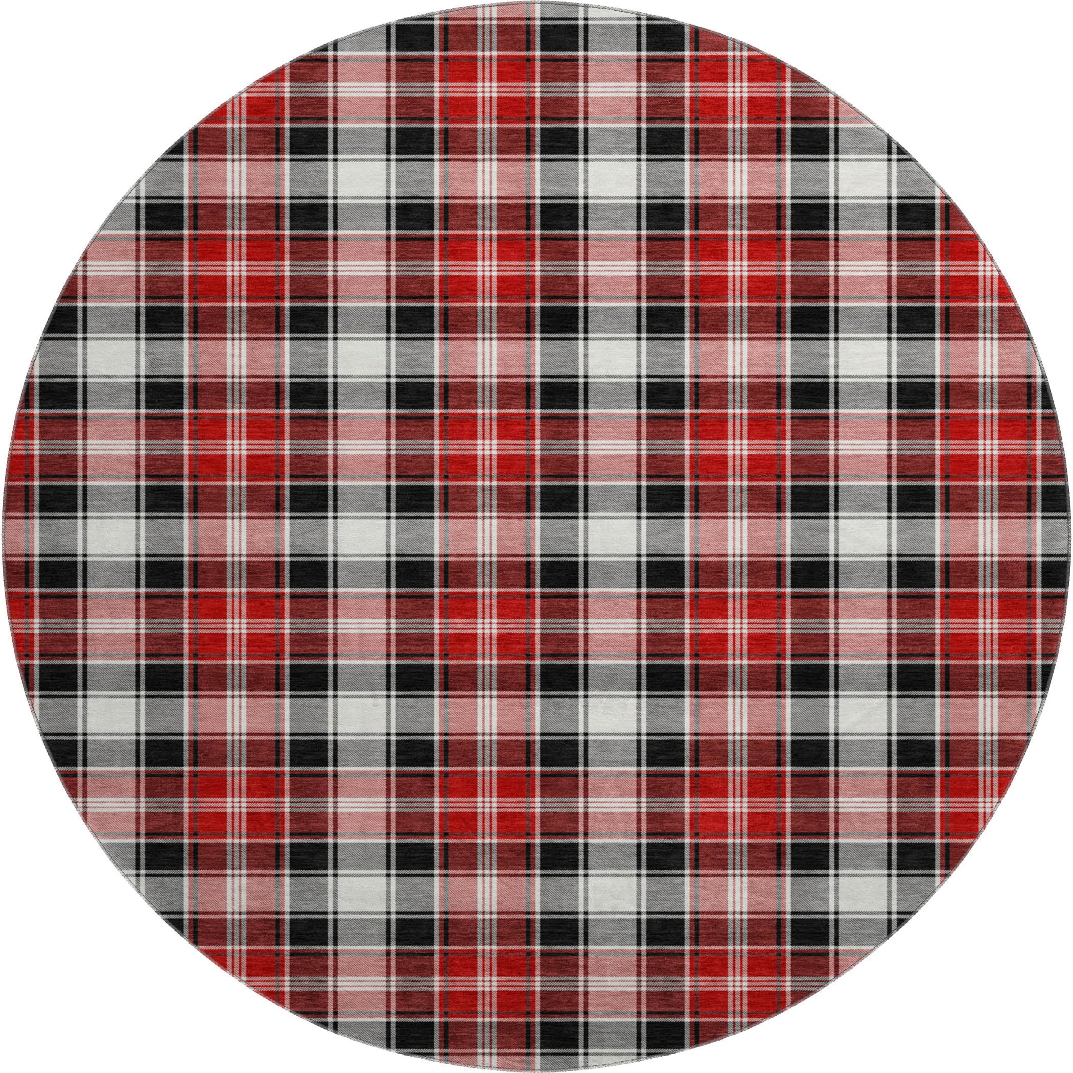 Bogota Machine Washable Transitional Black Rug 8' x 8' #shape_Round