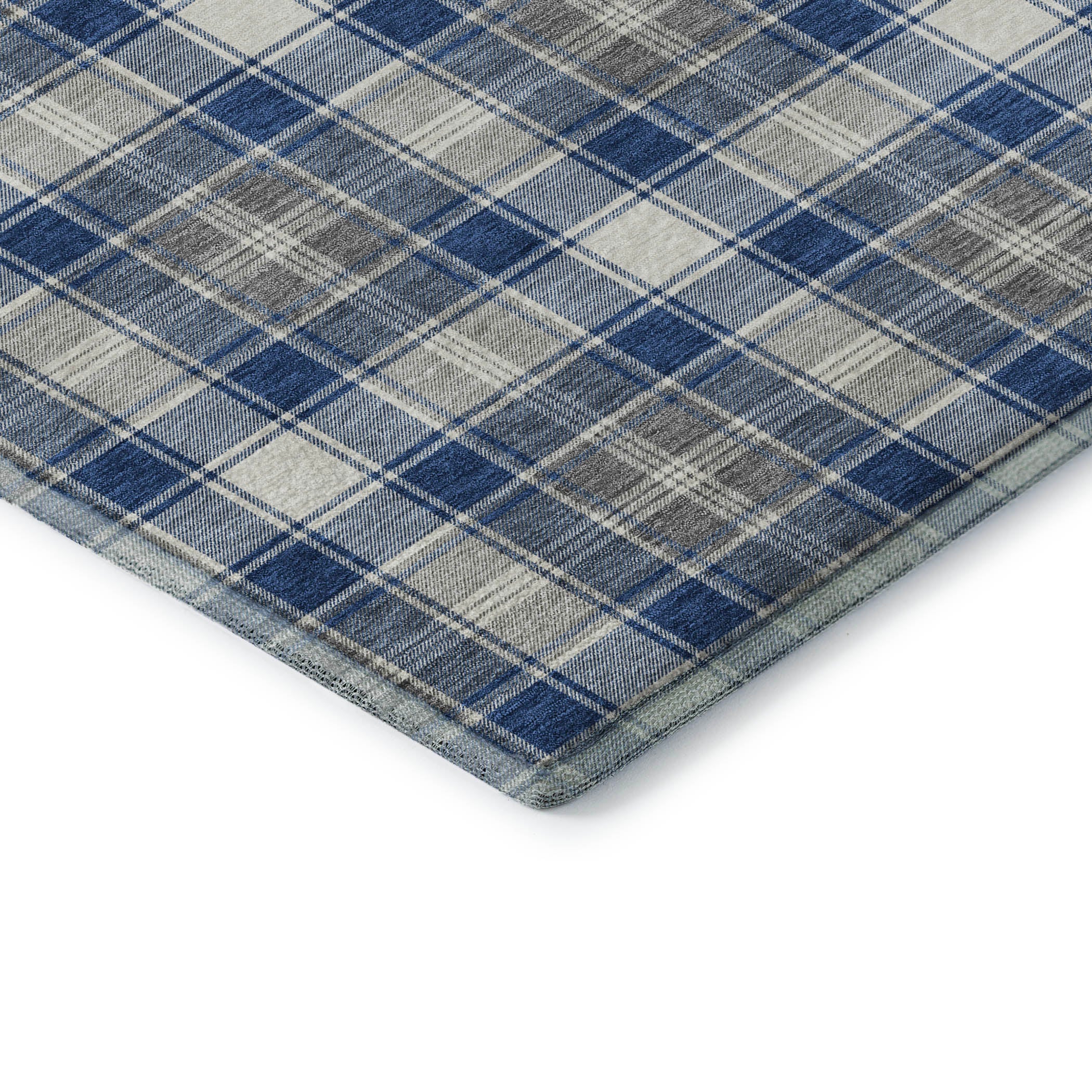 Bogota Machine Washable Transitional Navy Blue Rug 1'8" x 2'6" #shape_Rectangle