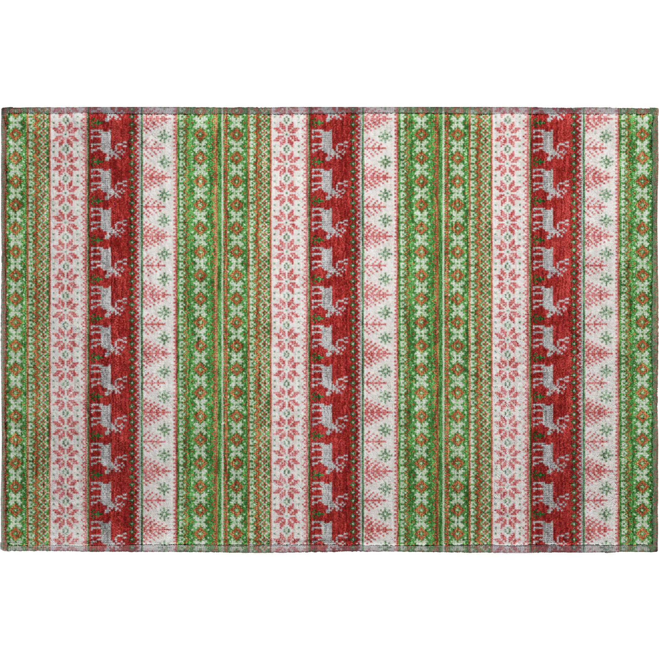 Budapest Machine Washable Transitional Green Rug 1'8" x 2'6" #shape_Rectangle