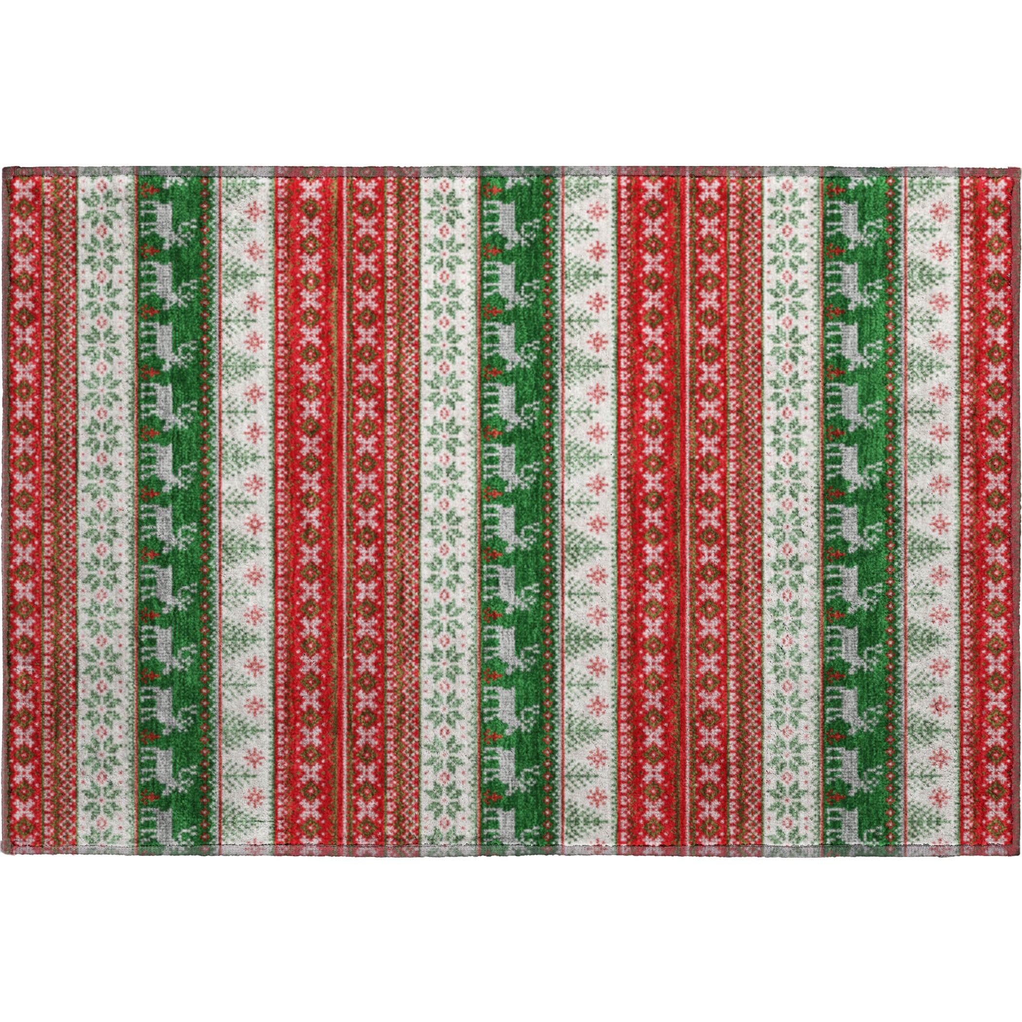Budapest Machine Washable Transitional Red Rug 1'8" x 2'6" #shape_Rectangle