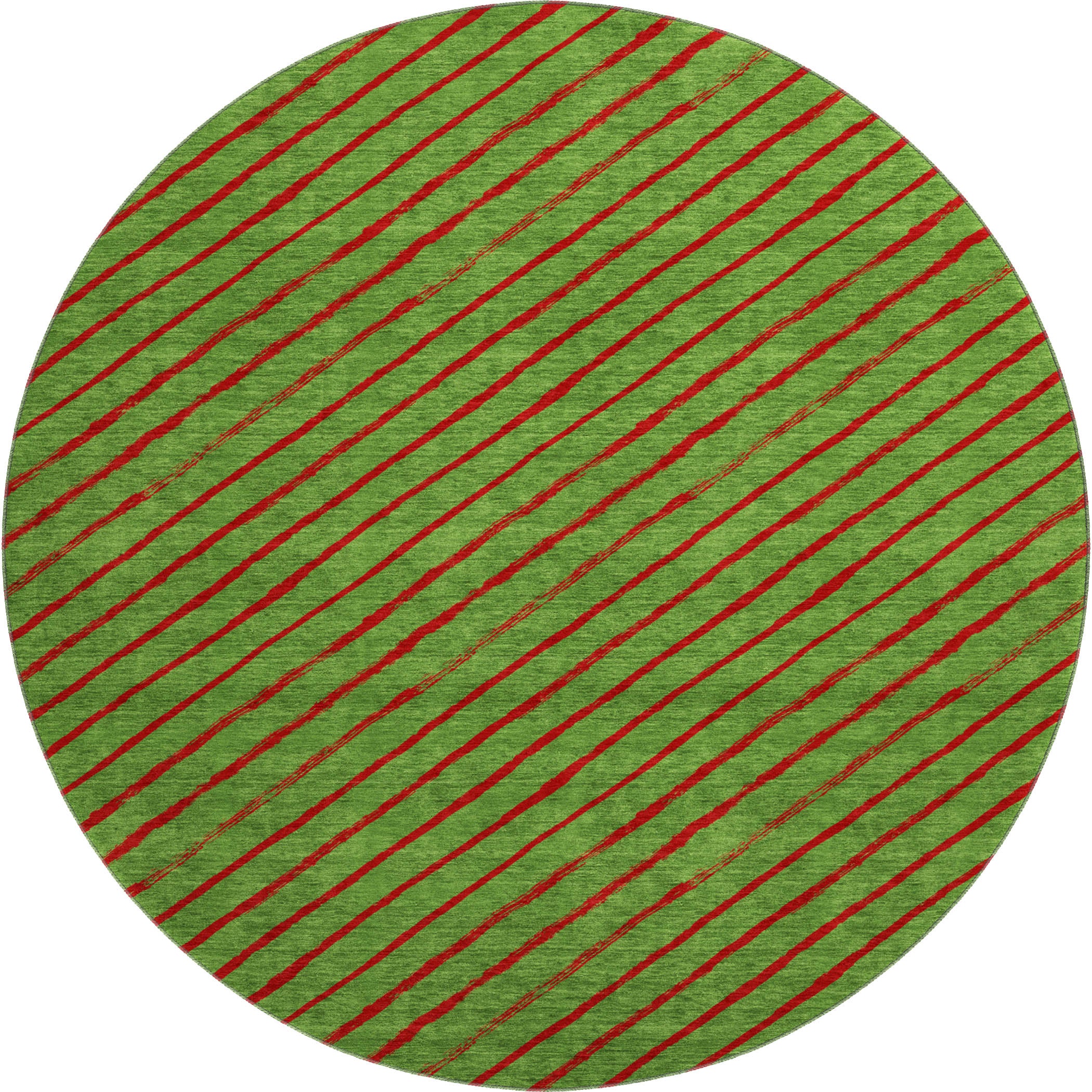 Reykjavik Machine Washable Transitional Fern Green Rug 8' x 8' #shape_Round