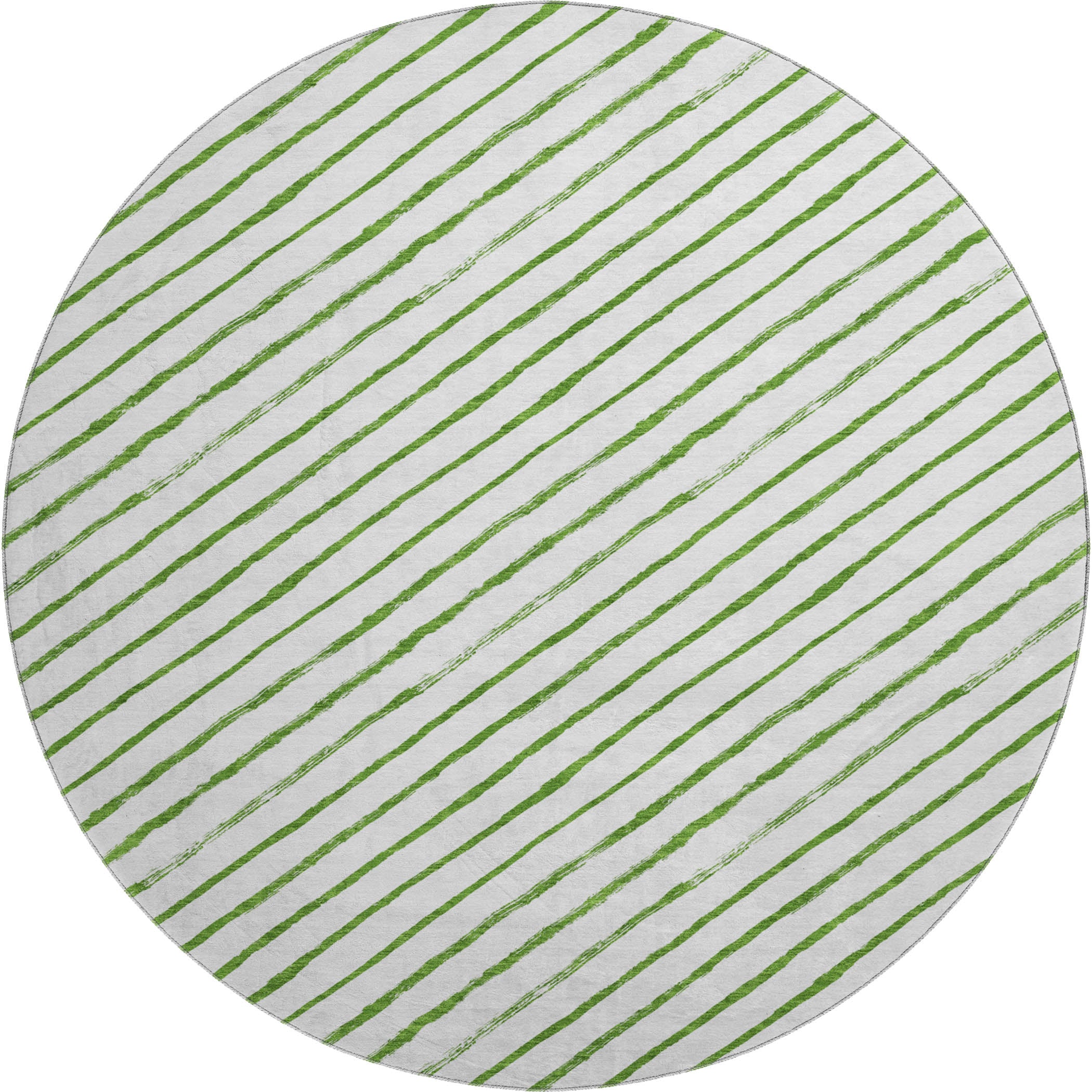 Reykjavik Machine Washable Transitional Green Rug 8' x 8' #shape_Round