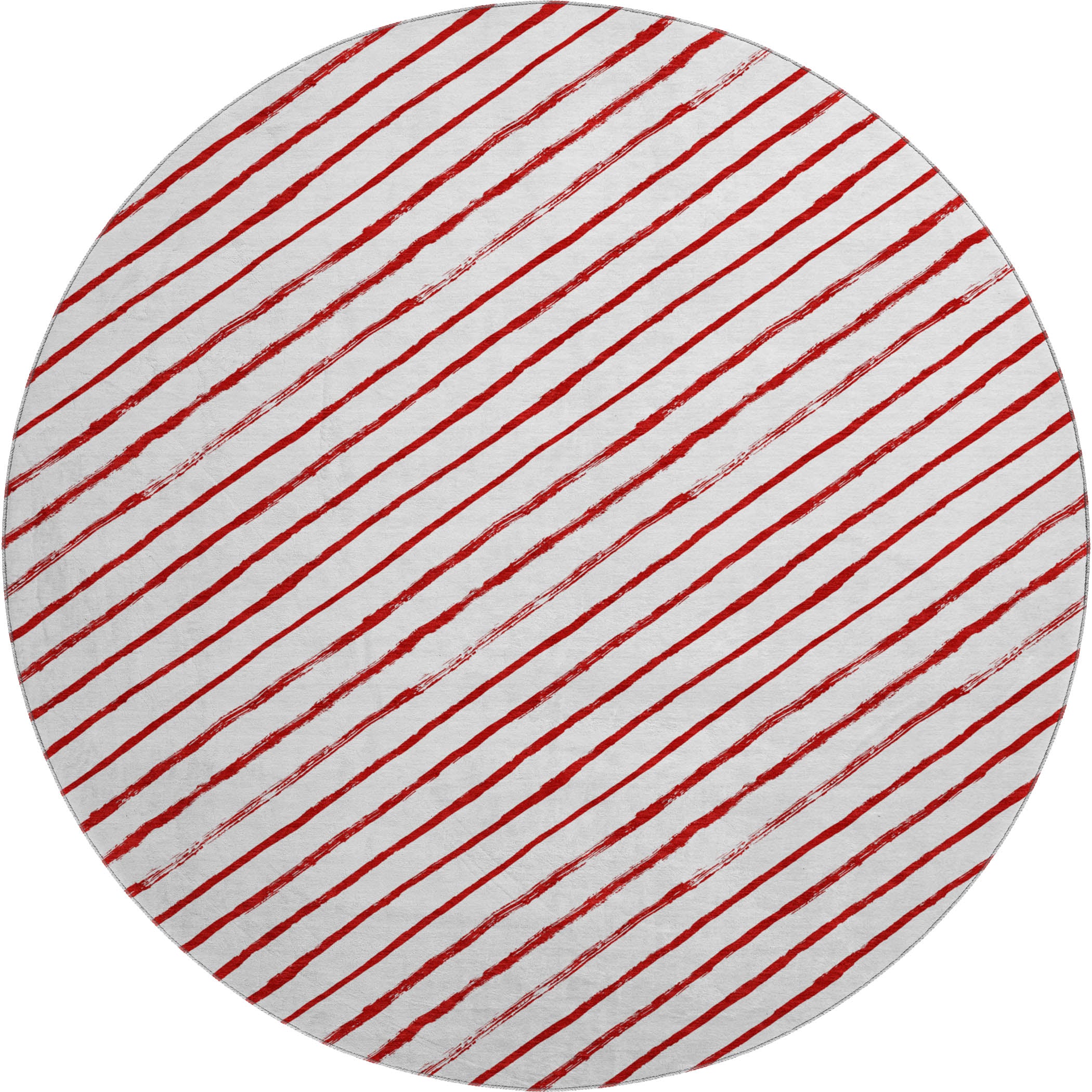 Reykjavik Machine Washable Transitional Red Rug 8' x 8' #shape_Round